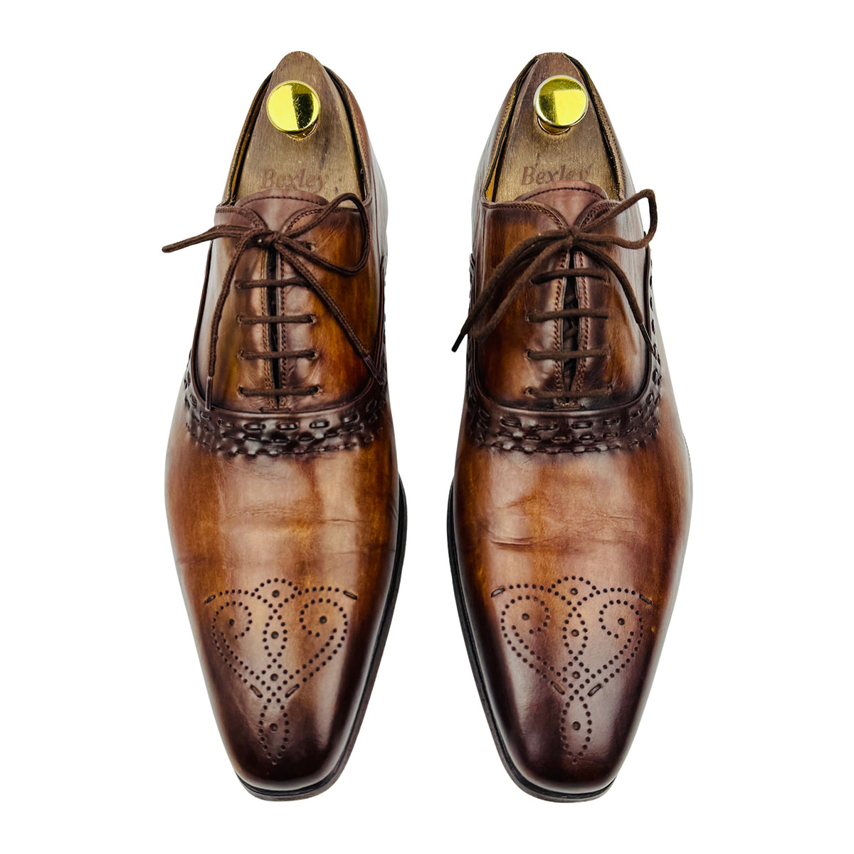 Magnanni Brown Leather Spanish Oxfords (Size 42)