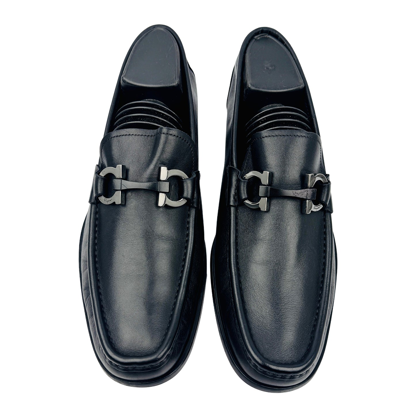 Salvatore Ferragamo Gancini Bit Black Loafers (Size 41/41.5) - YQ 7114