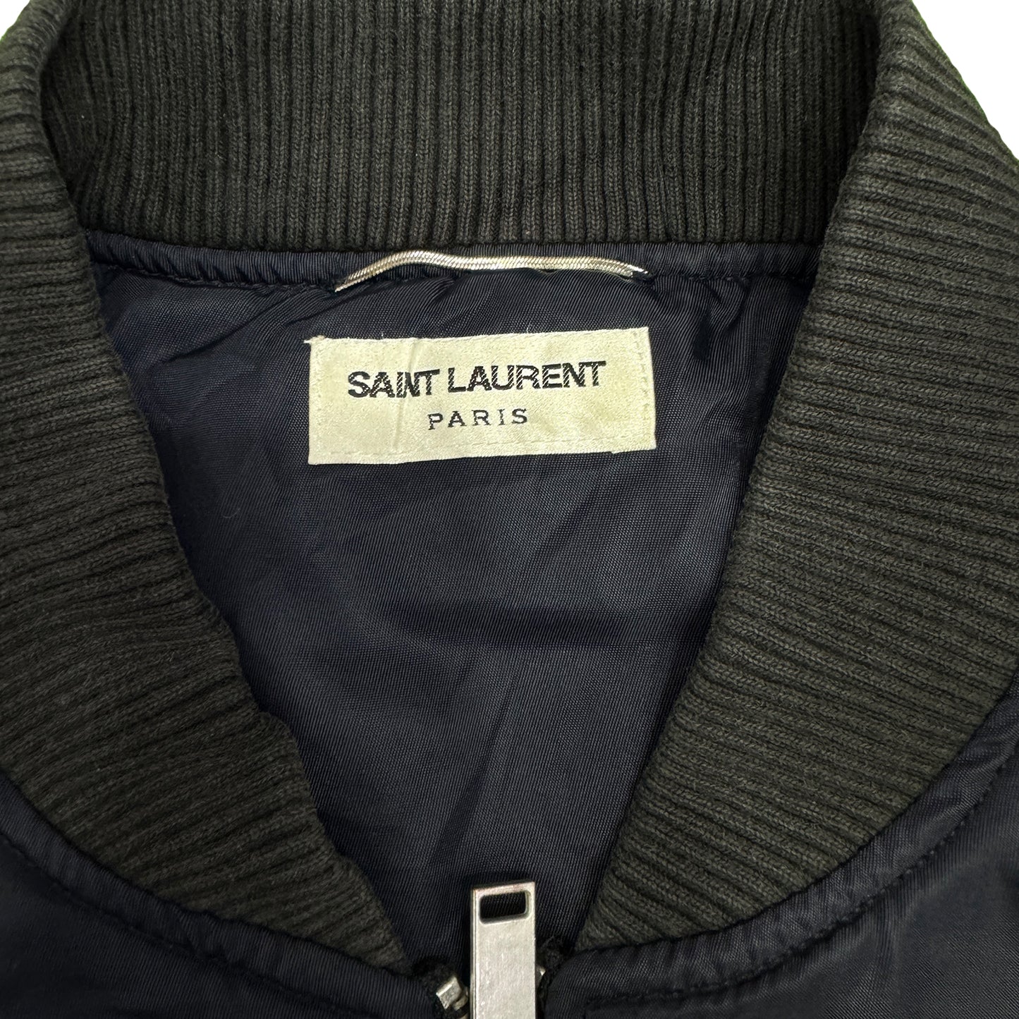 Saint Laurent Men's 'Navy Blue' Bomber Jacket (Size Medium)