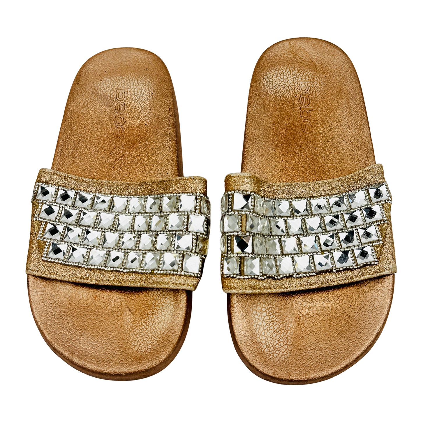 Bebe Women's 'Champagne Gold' Slides (Size 36/37)