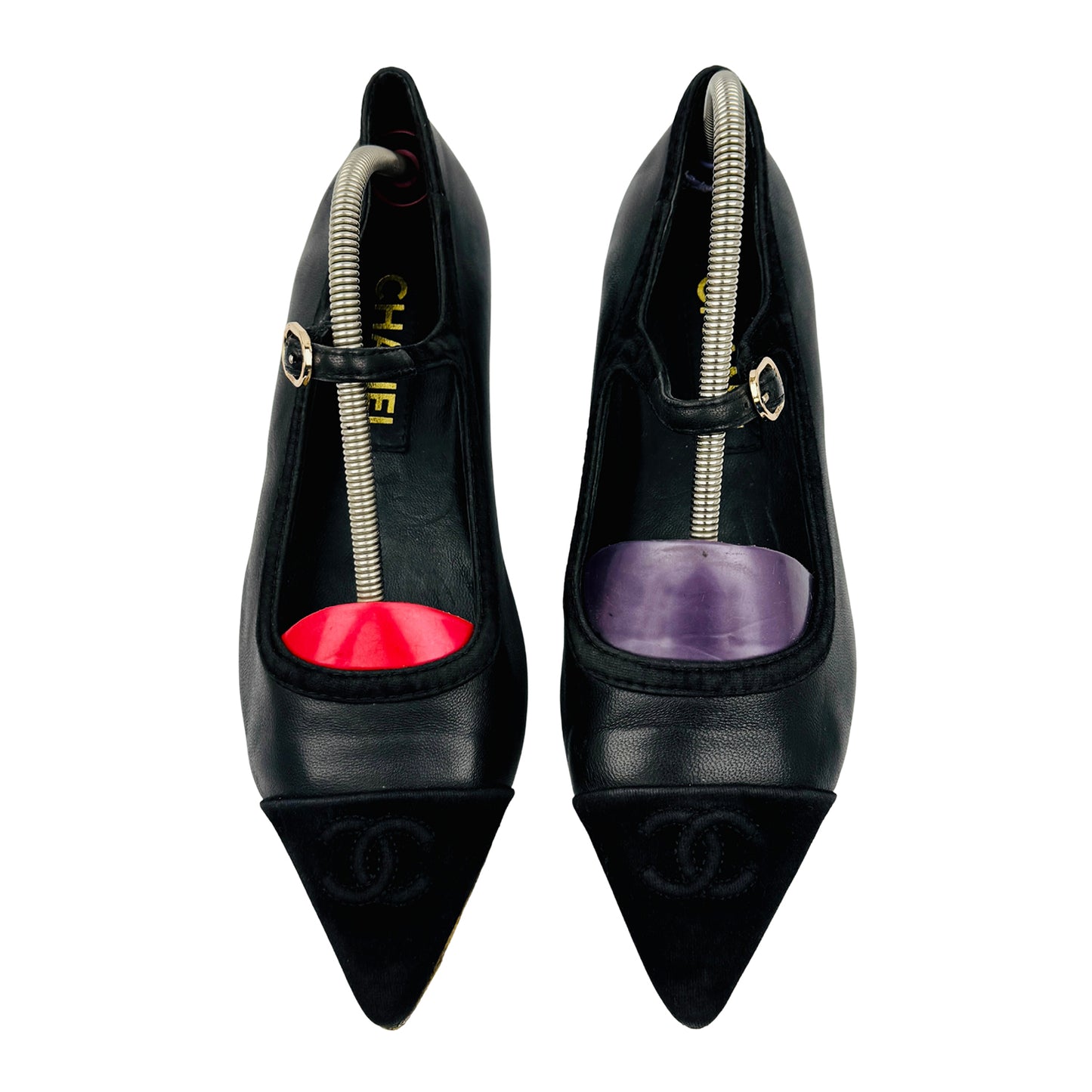 Chanel Mary Jane Black Ballet Flats (Size 37)