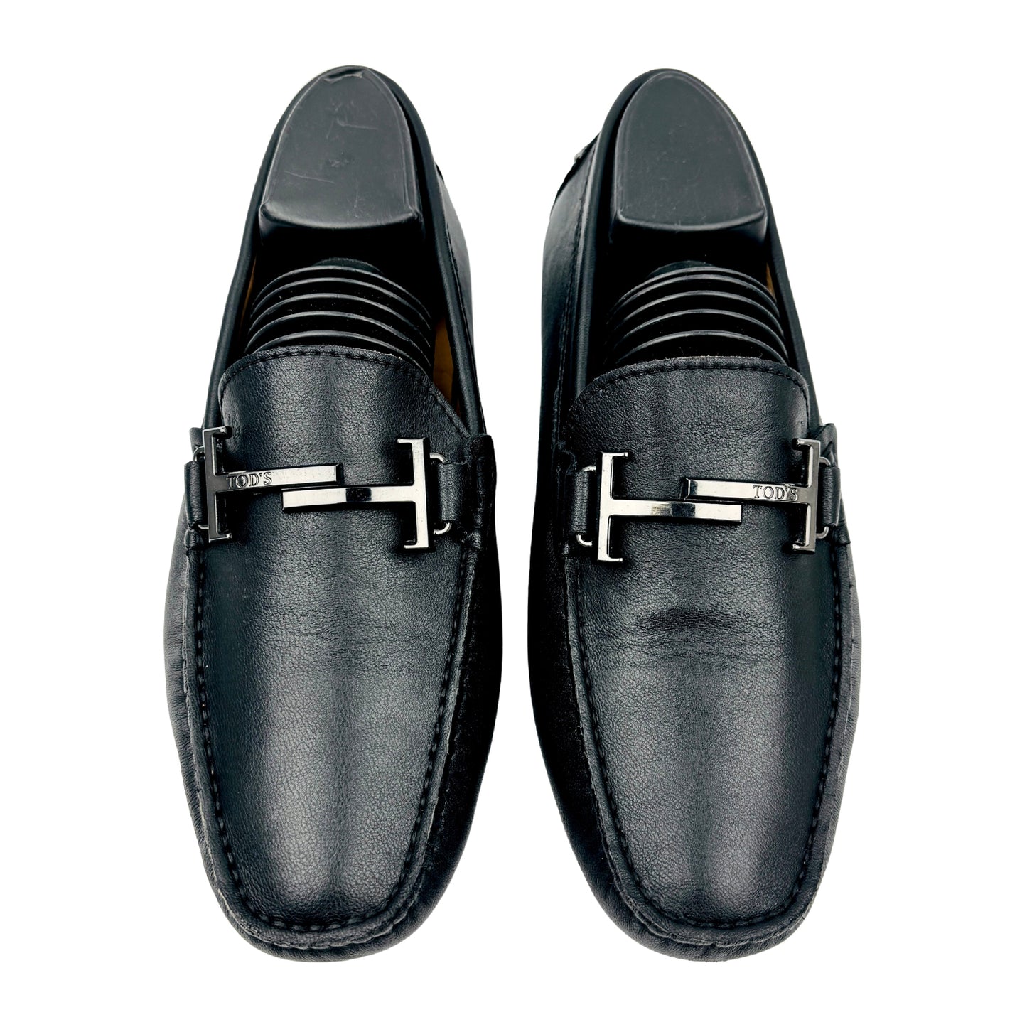 Tod's Gommino Double T Black Leather Driving Loafers (Size 41)