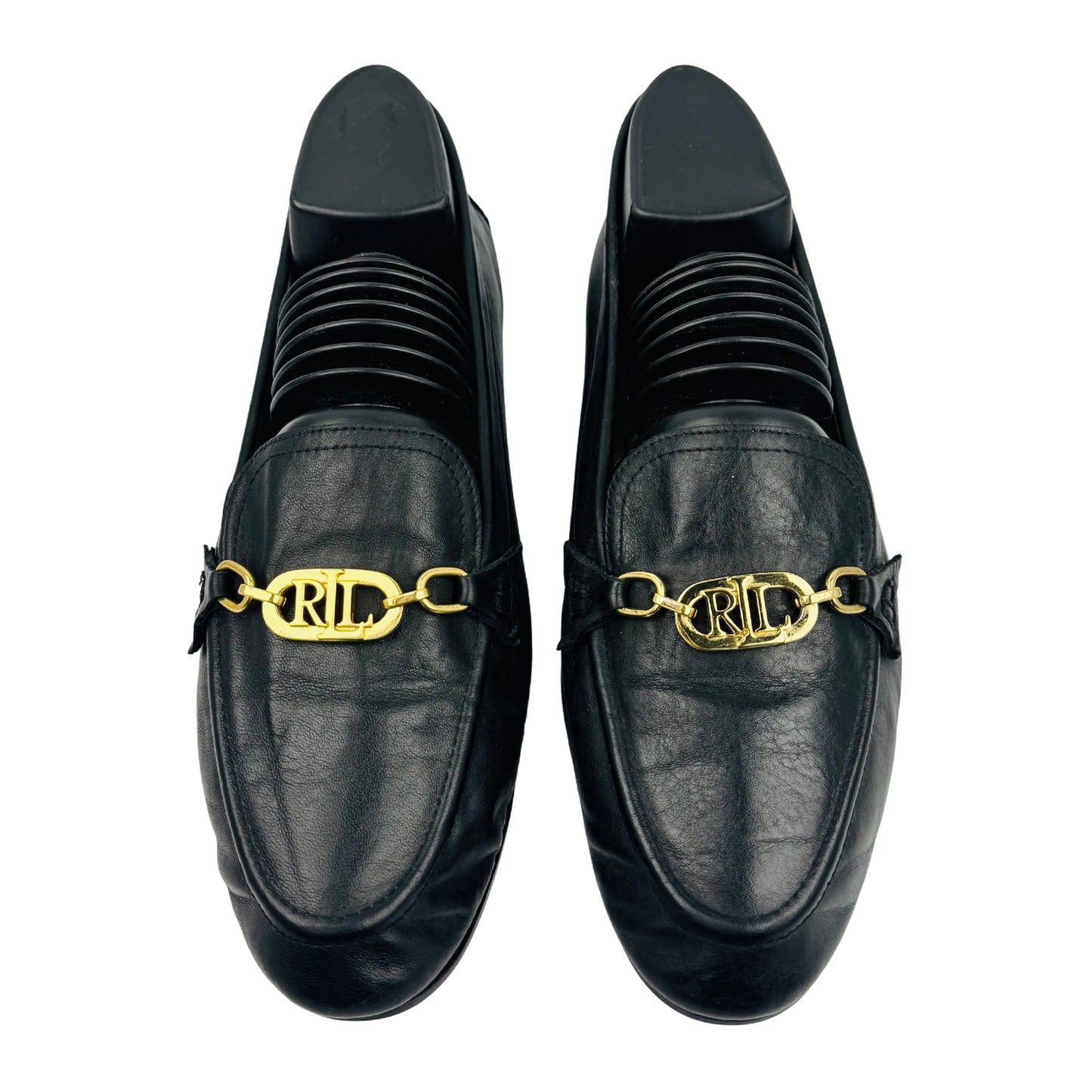 Ralph Lauren Black Averi Nappa Loafers (Size 40)