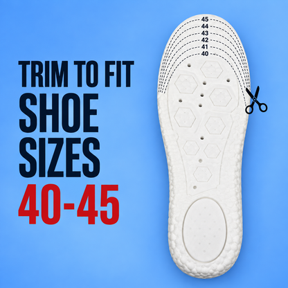 Breathable Latex Comfort Insole - White/Black