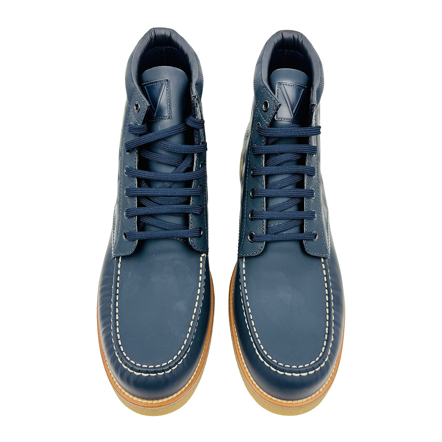 Louis Vuitton Sailor Damier Embossed Boots (Size 44) - FA0195