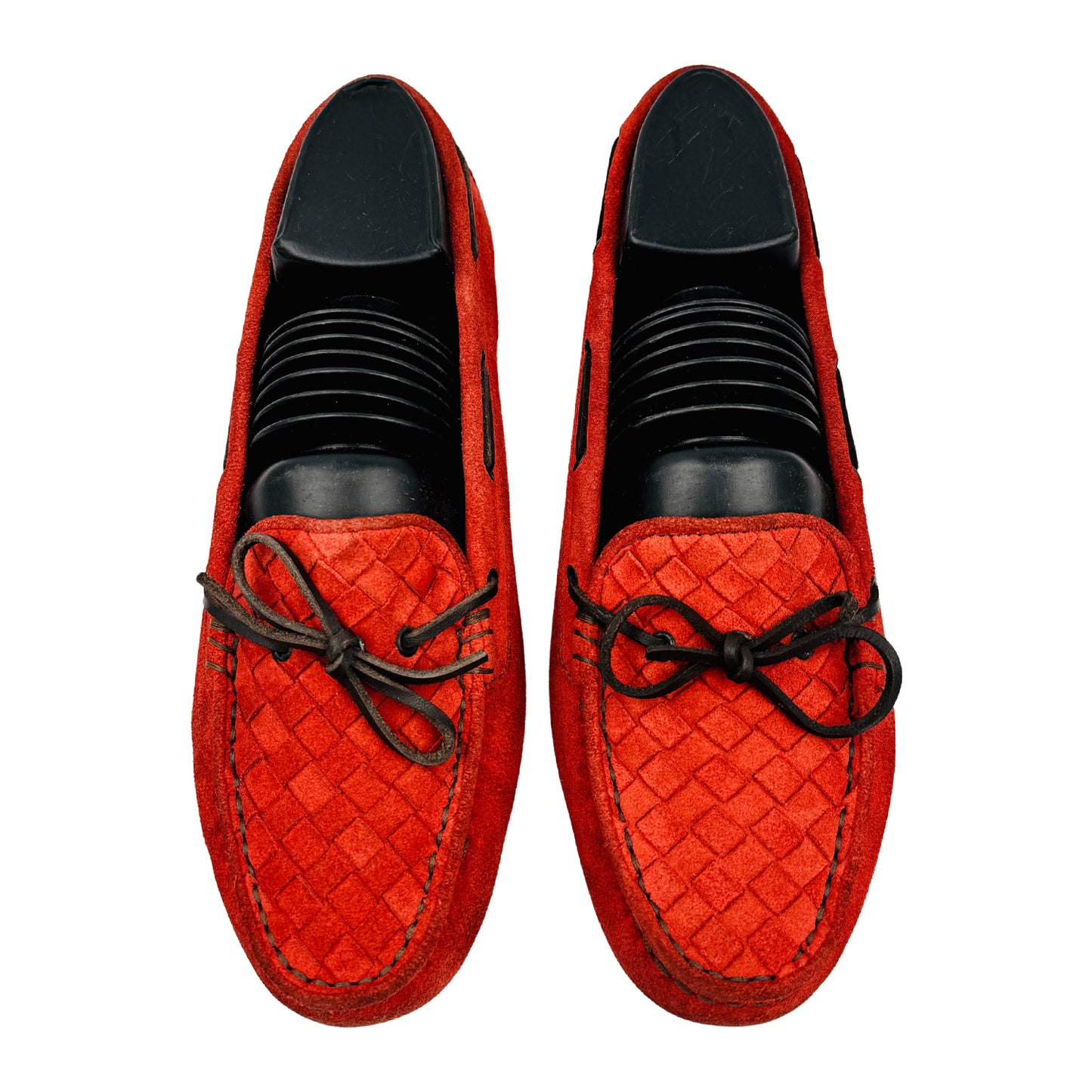 Bottega Veneta Red Intrecciato Loafers (Size 38.5) - 283058