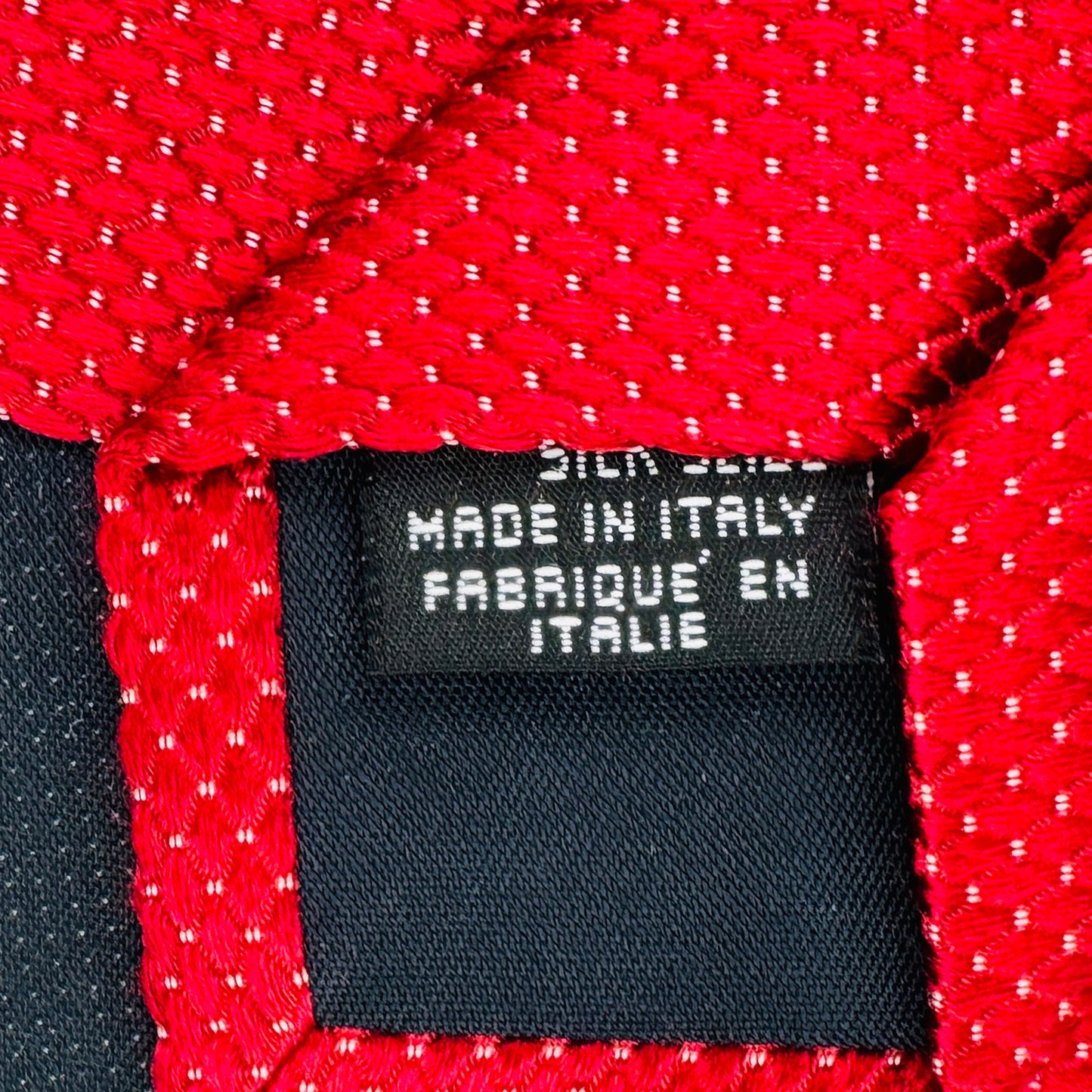 Canali Red 'Micro Dot Pattern' Tie (Size Regular)