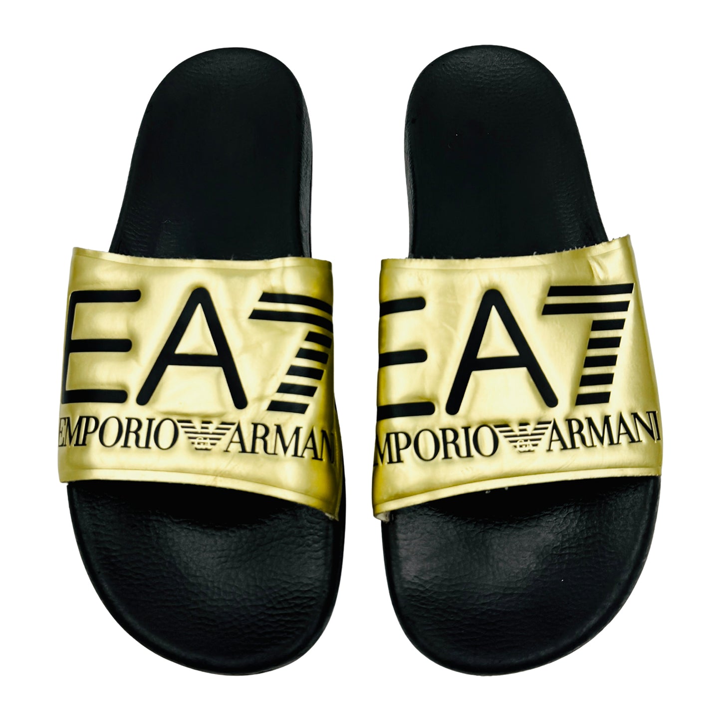 Emporio Armani EA7 'Black Gold' Slides (Size 44)