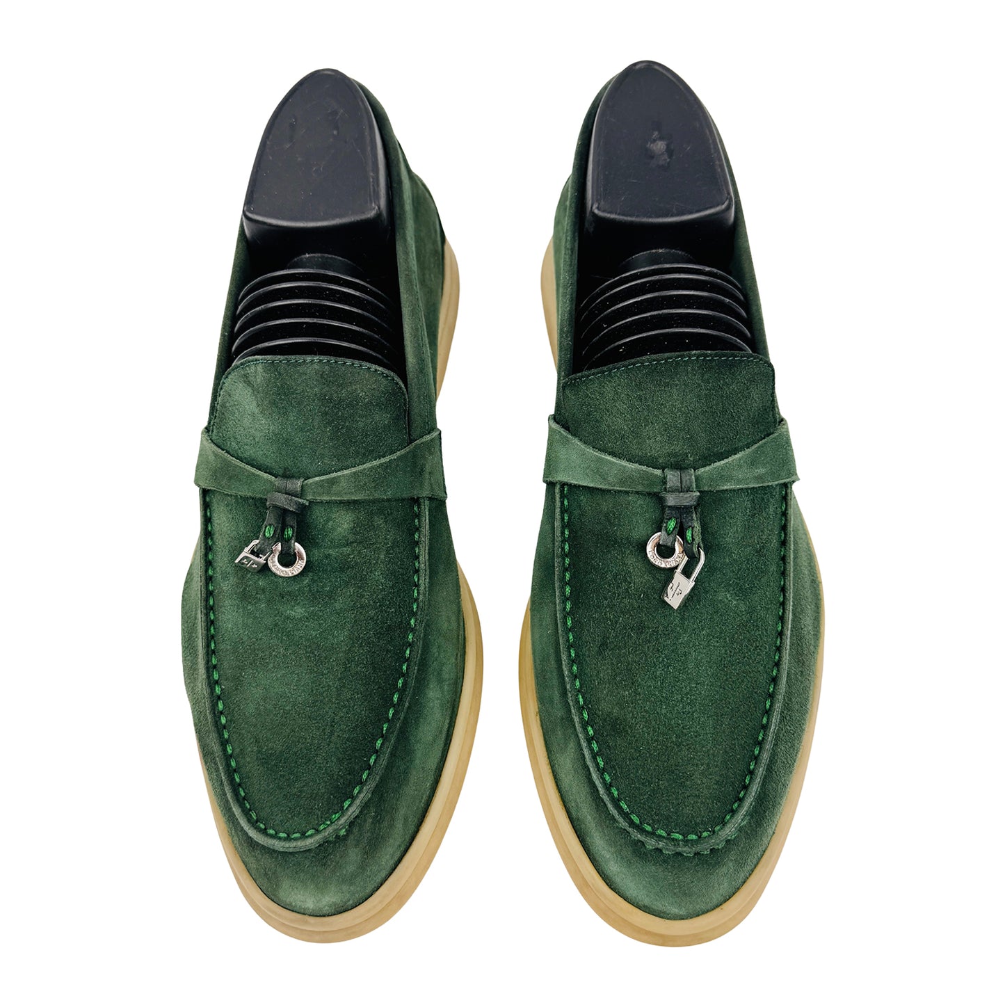 Loro Piana Summer Charms Walk 'Green' Loafers (Size 40)