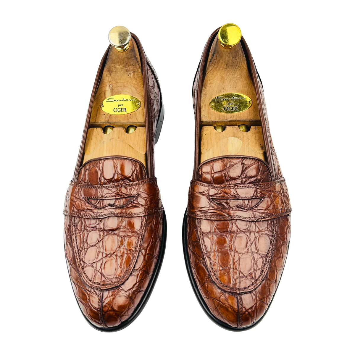 Zelli Italia TUSCANY Crocodile Leather Penny Loafers (Size 43/43.5) - 11-119-CGN