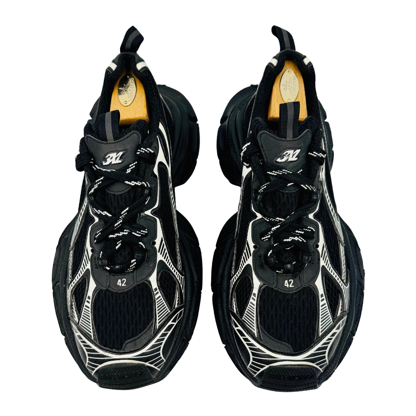 Balenciaga 3XL 'Black Silver' Shoes (Size 42) - 734734