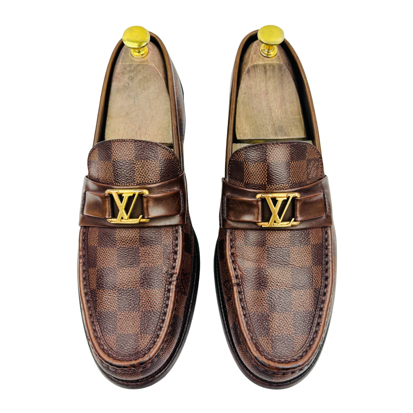 Louis Vuitton Major Brown Damier Loafers (Size 42.5)