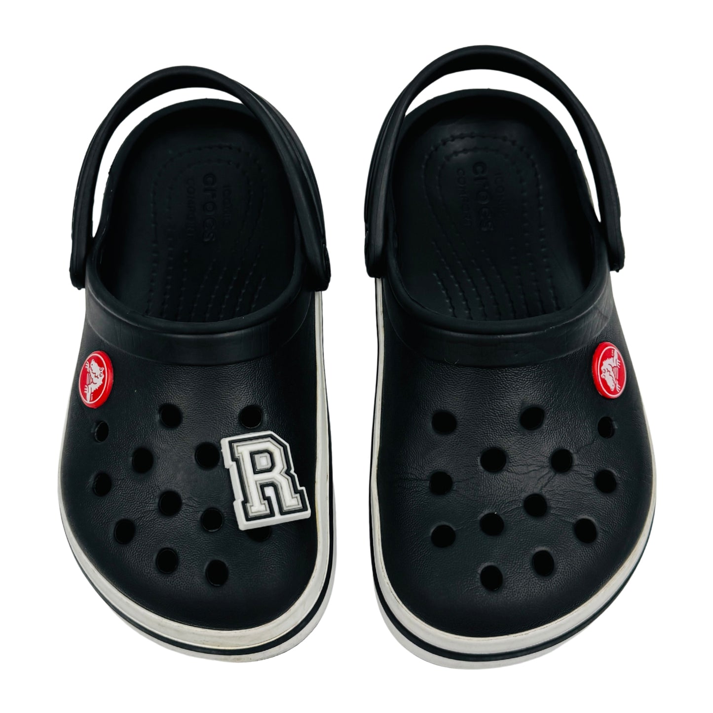 Crocs Kid's Crocband Black Clogs (Size 27/28)