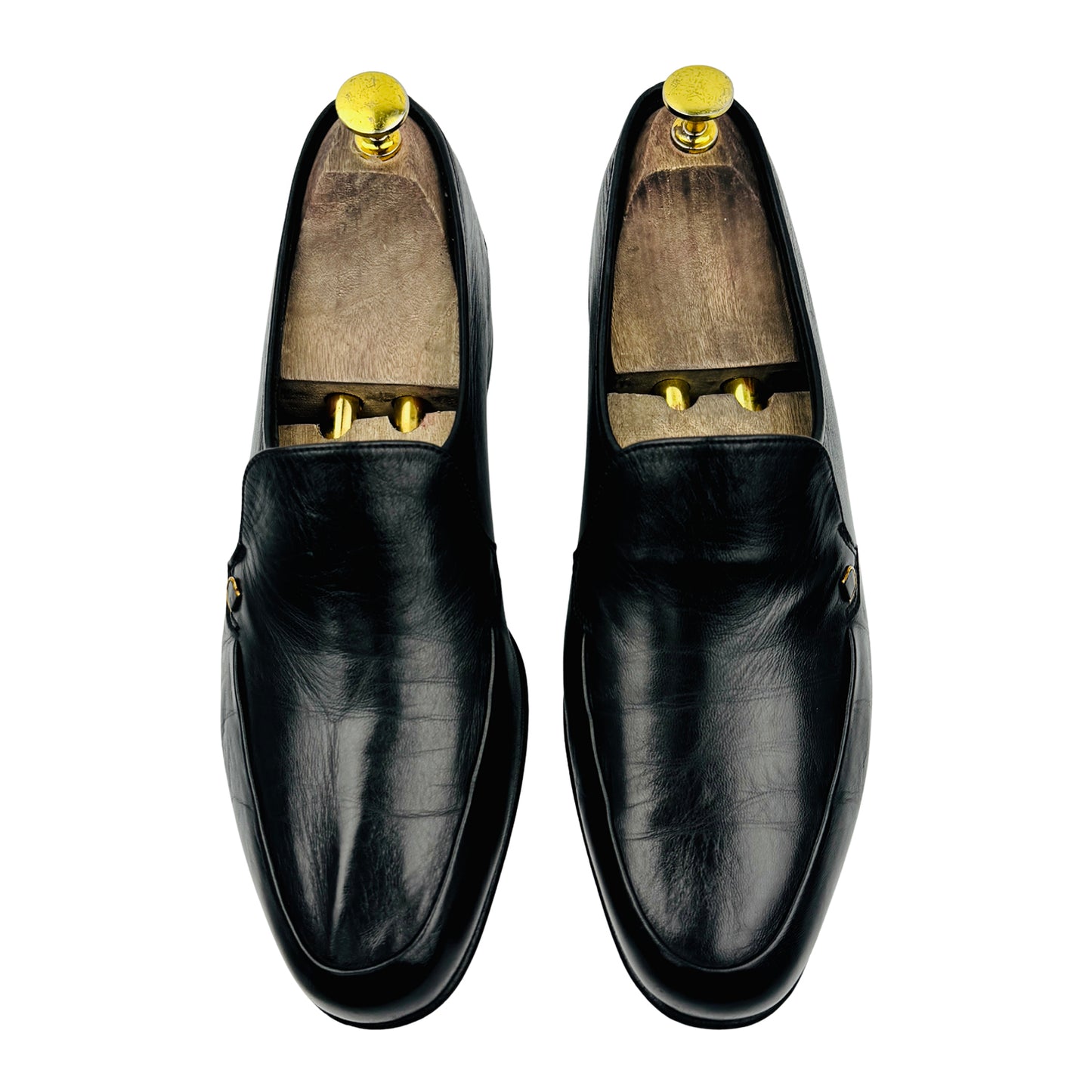 Bally Men's Black Vintage Leather Shoes (Size 42.5)