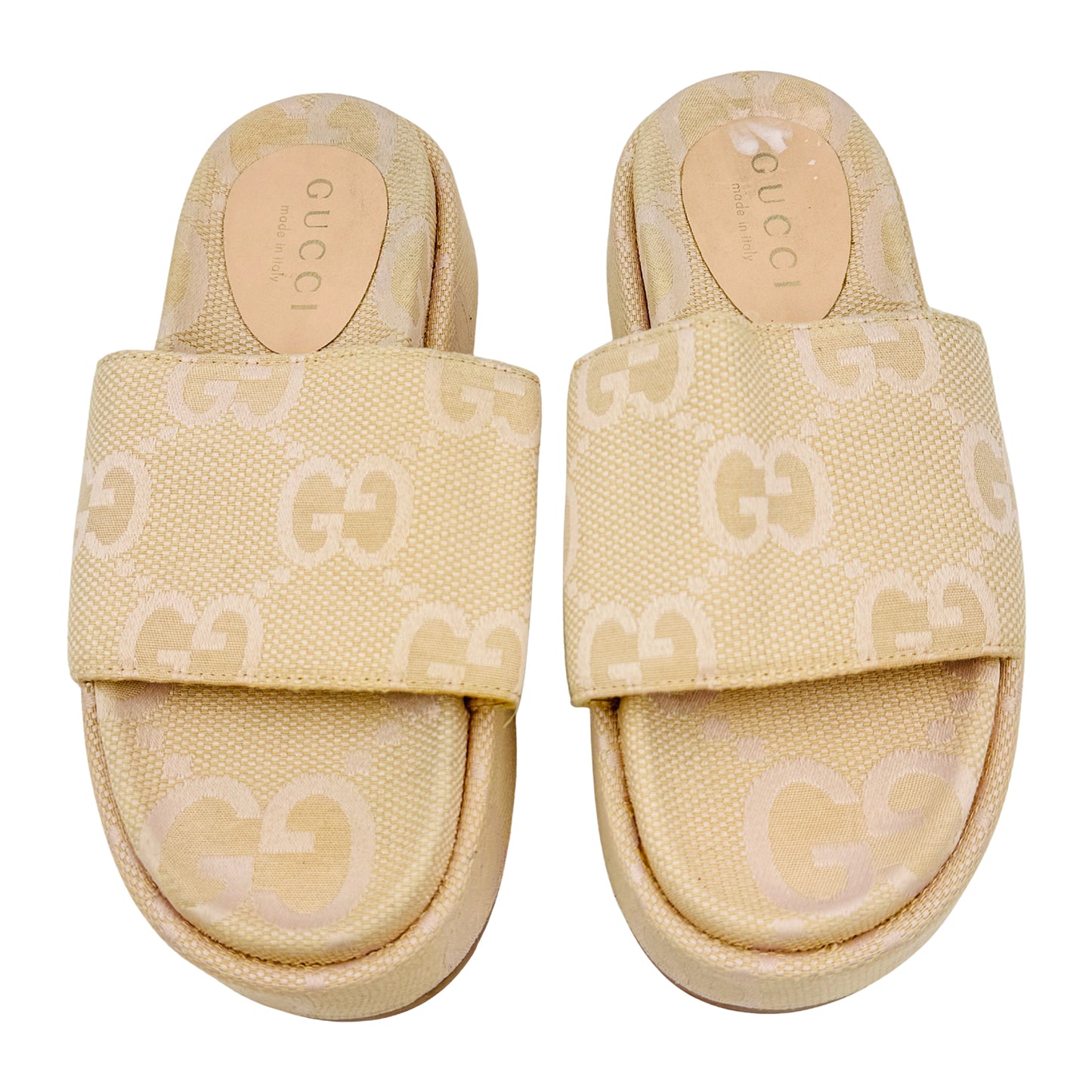 Gucci Angelina Jumbo GG Platform Sandal Slides (Size 40)