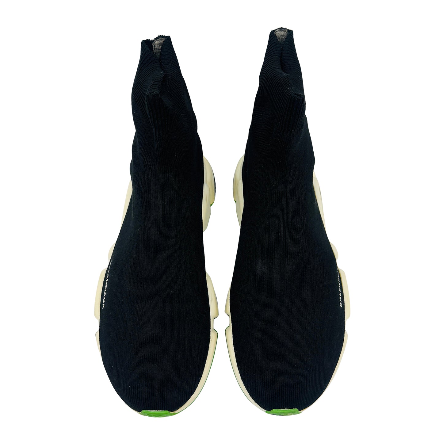 Balenciaga Speed Trainer 'Black White Neon Green' Shoes (Size 43)