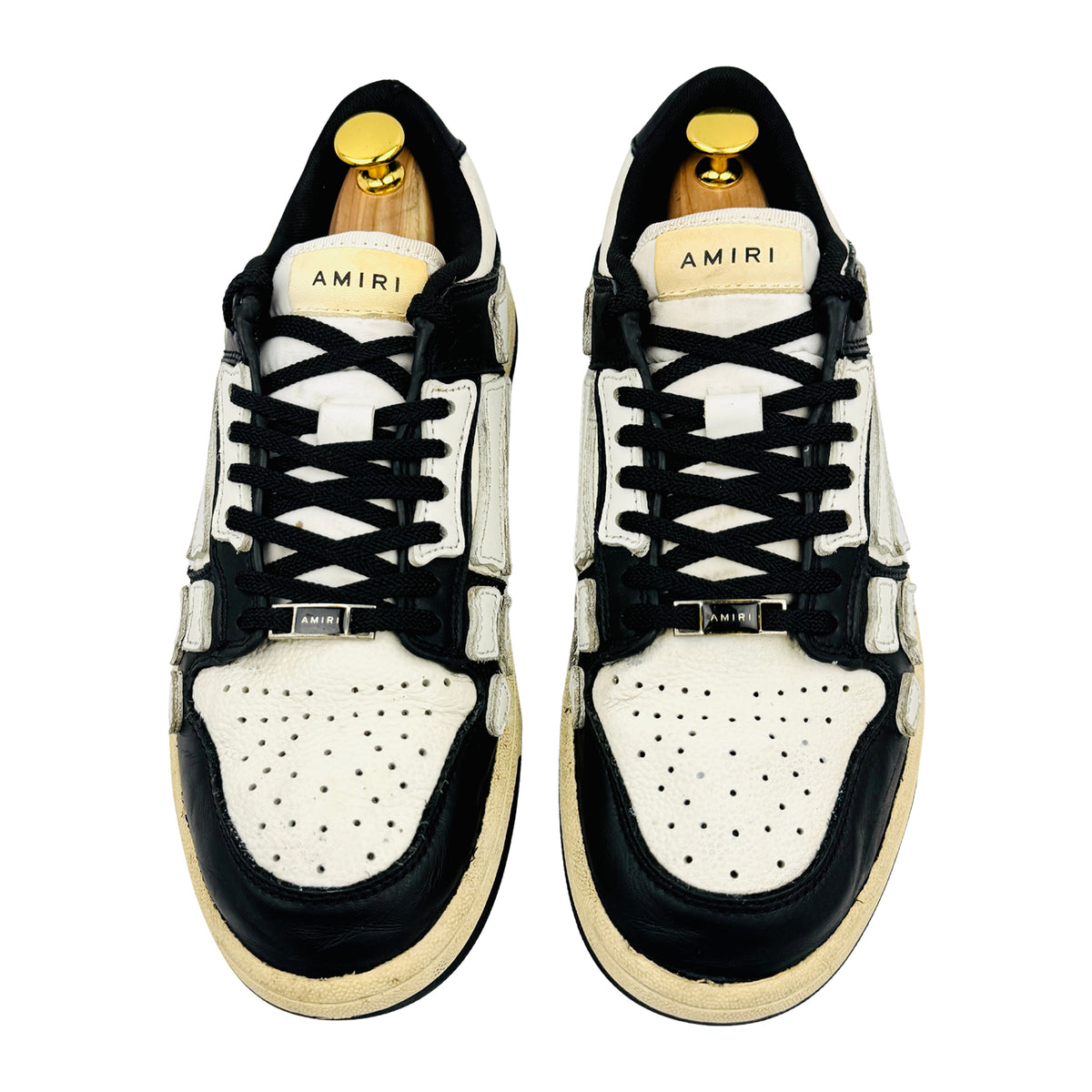 Amiri Skel Top Low 'Black White' Sneakers (Size 42)
