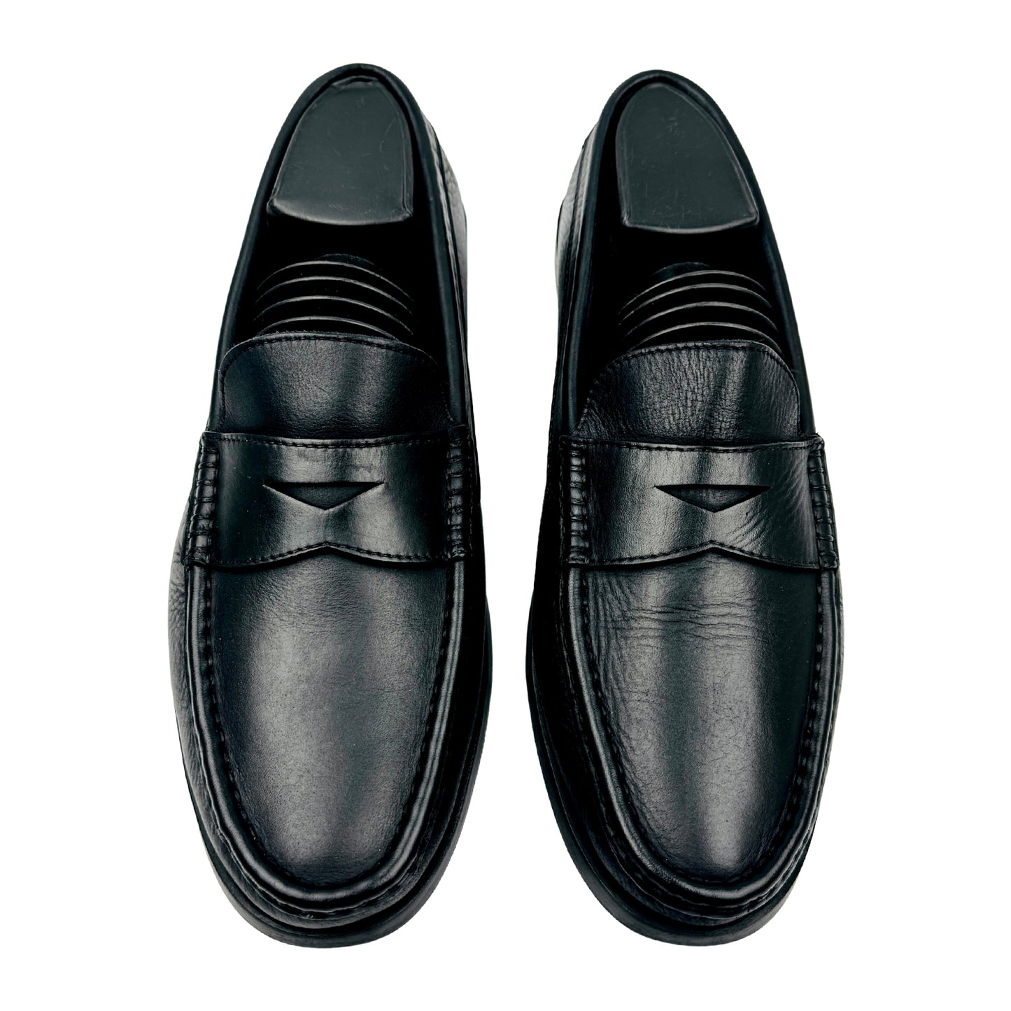 Bally Men's Black Leather Penny Loafers (Size 42)