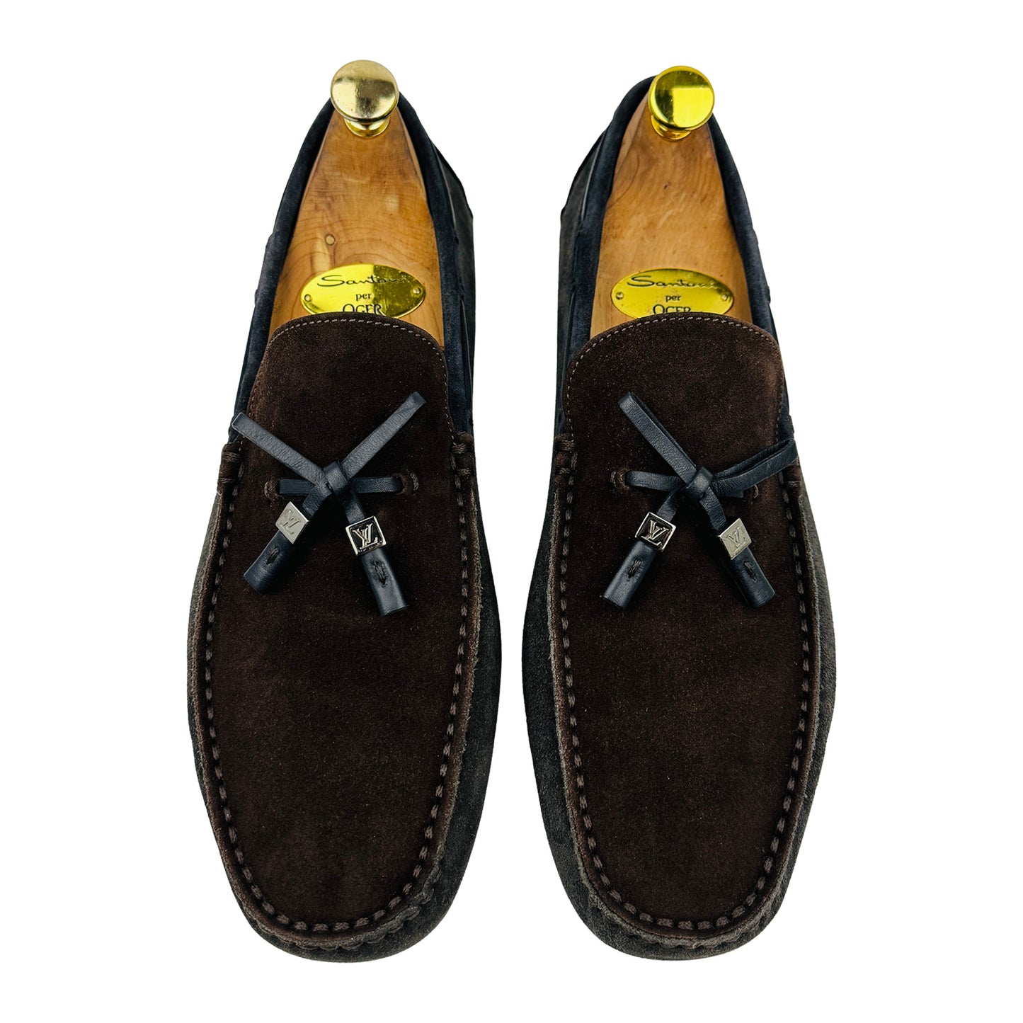 Louis Vuitton Dark Brown Leather Tassel Loafers (Size 43.5)