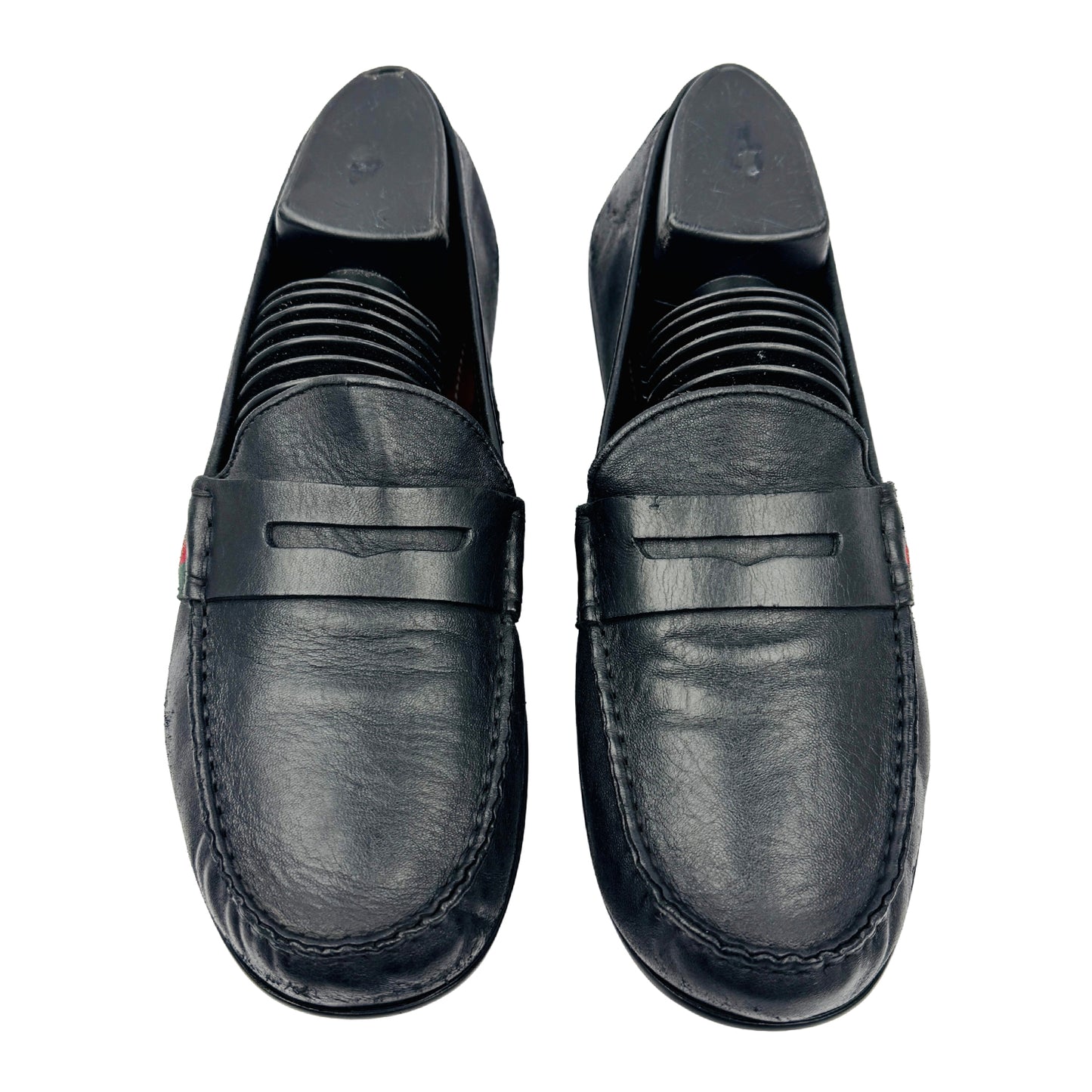 Skip ----- Gucci Web Bee Driving Loafers (Size 39/39.5) - 407635