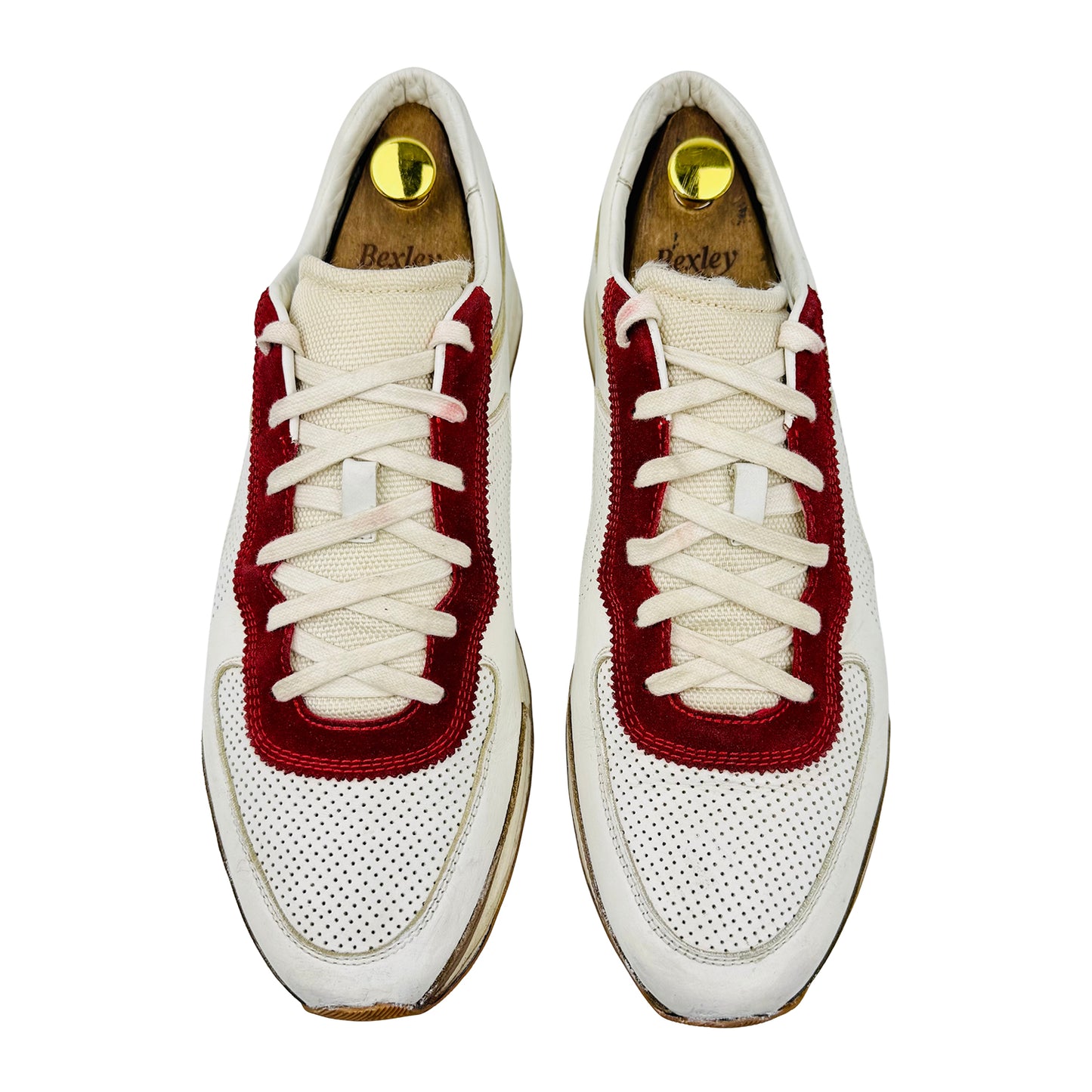 Salvatore Ferragamo White Leather Sneakers (Size 44.5) - Z18U