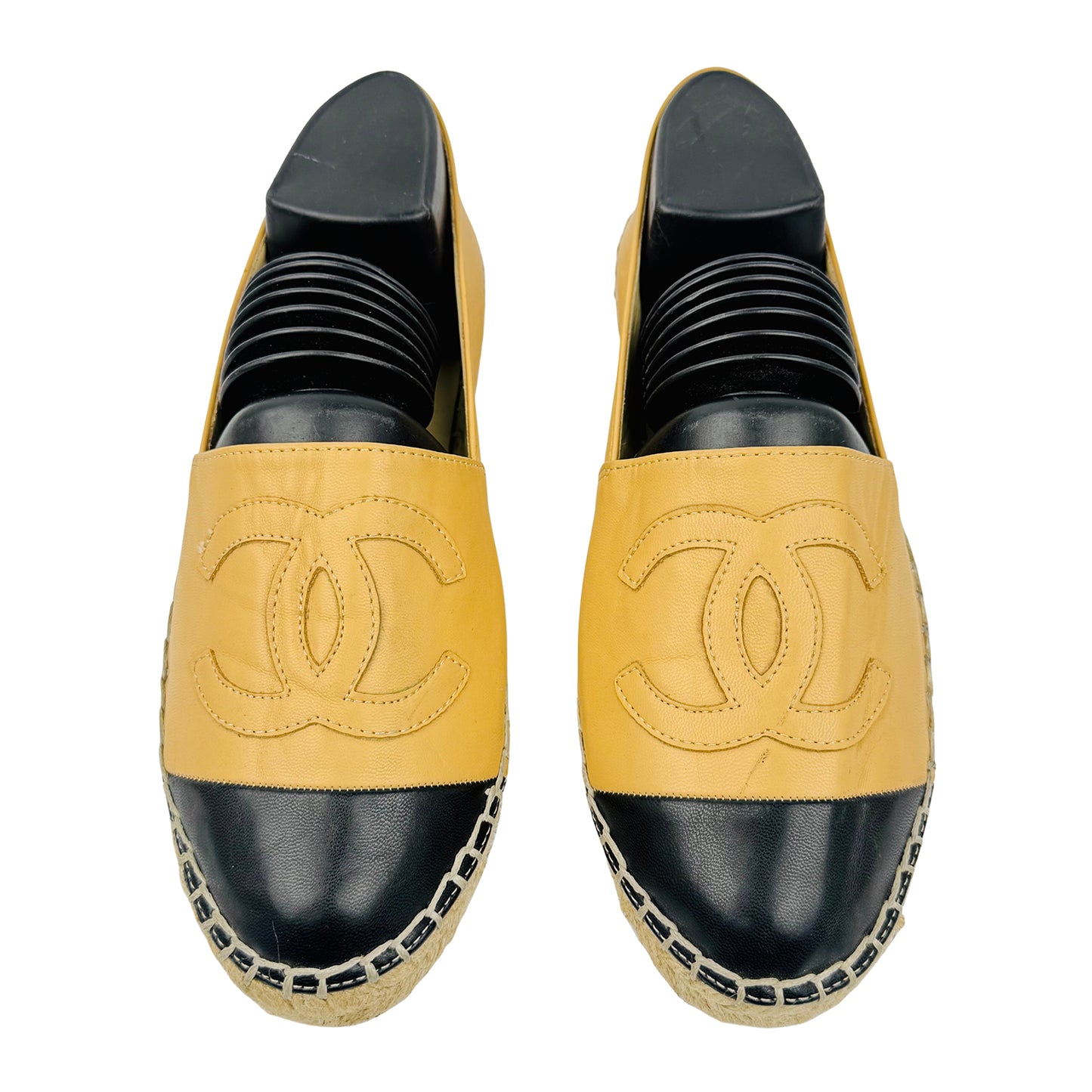 Chanel Women's Beige Lambskin Espadrilles (Size 38/38.5)