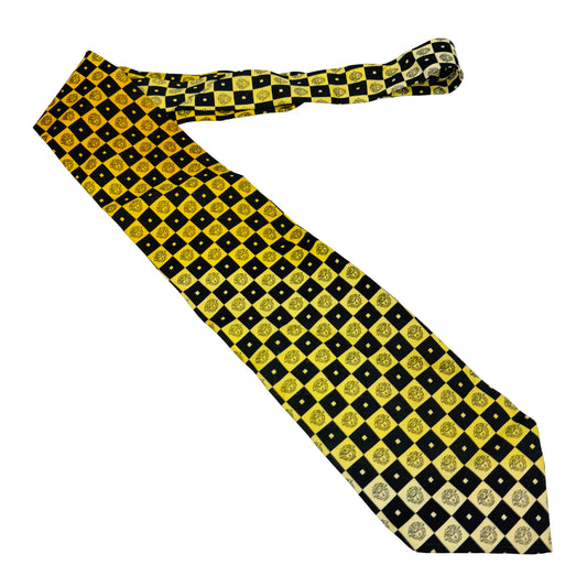 Versace Yellow 'Medusa Head Motif' Tie (Size Regular)