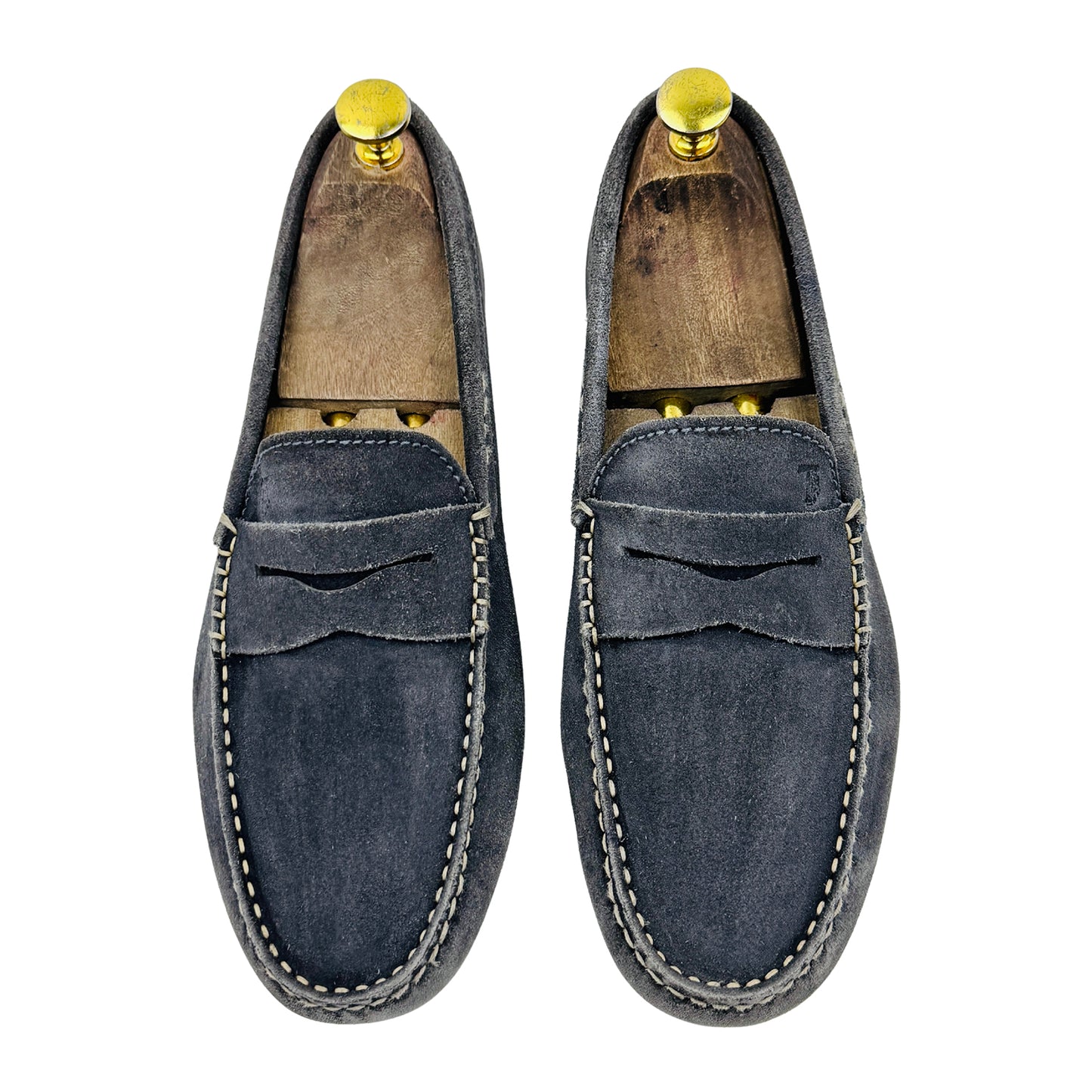 Tod's Men's Grey Gommino Suede Driving Loafers (Size 41)