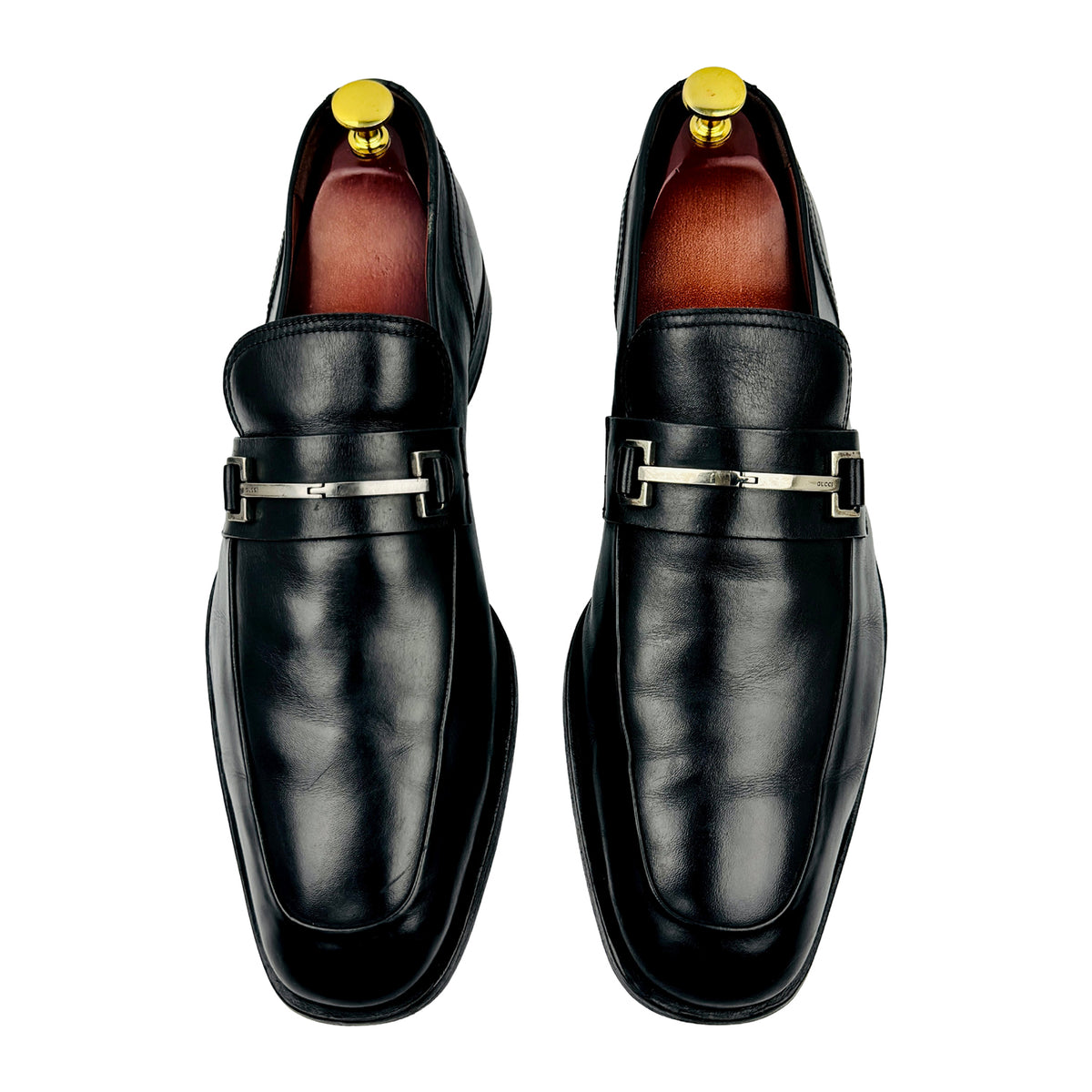Gucci Men's Black Leather Horsebit Loafers (Size 45/45.5)