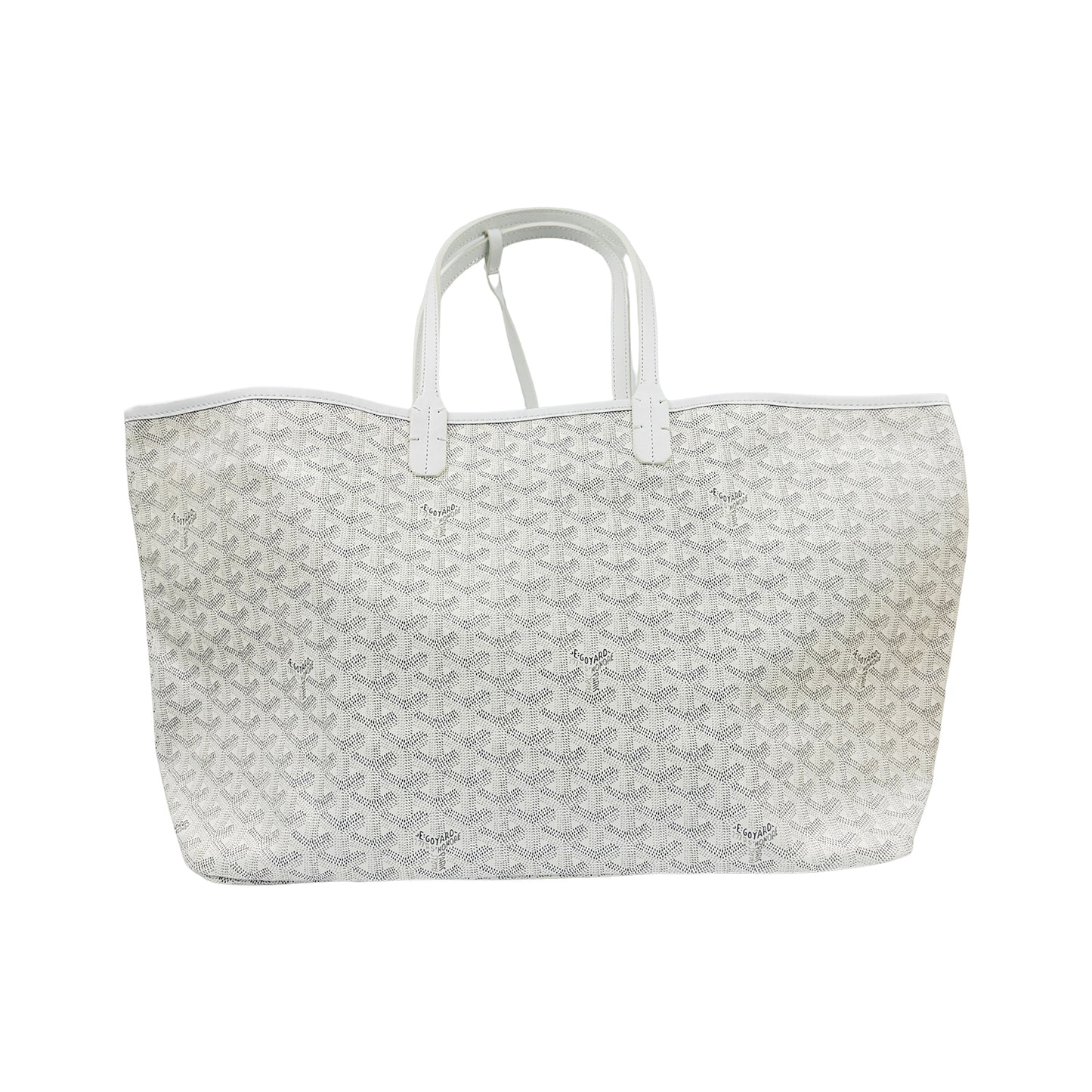 Goyard Saint Louis White Goyardine Canvas Tote Bag