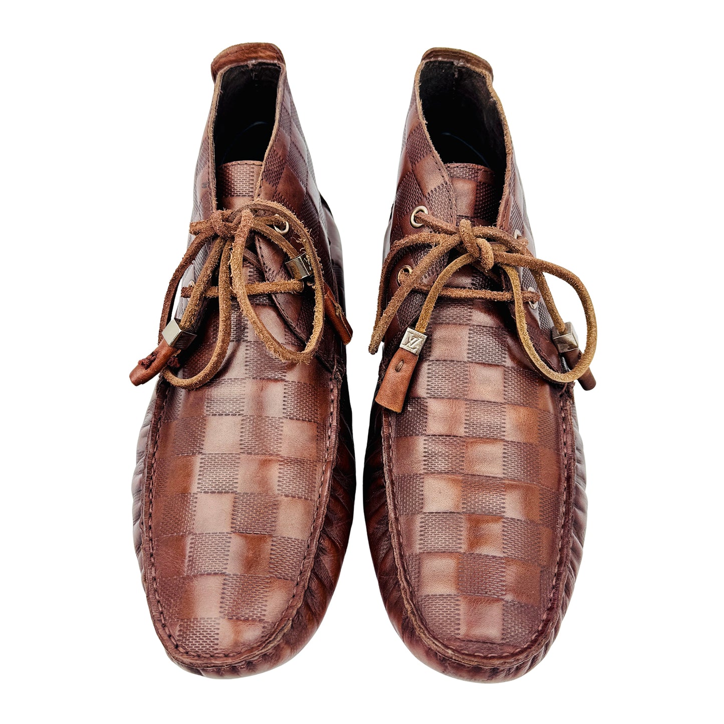 Louis Vuitton Damier Embossed Brown Shoes (Size 39/39.5)