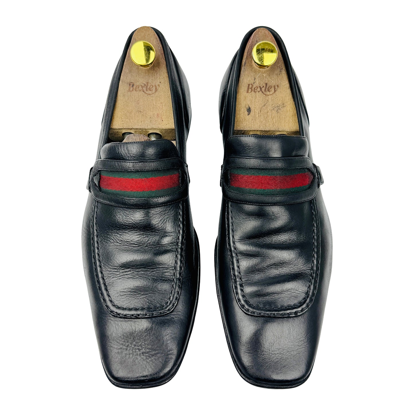 Gucci Men's Black Leather Loafers (Size 44.5) - 189995