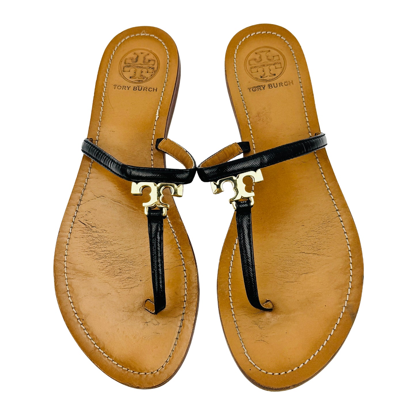 Tory Burch Beige Leather Slippers (Size 39.5)