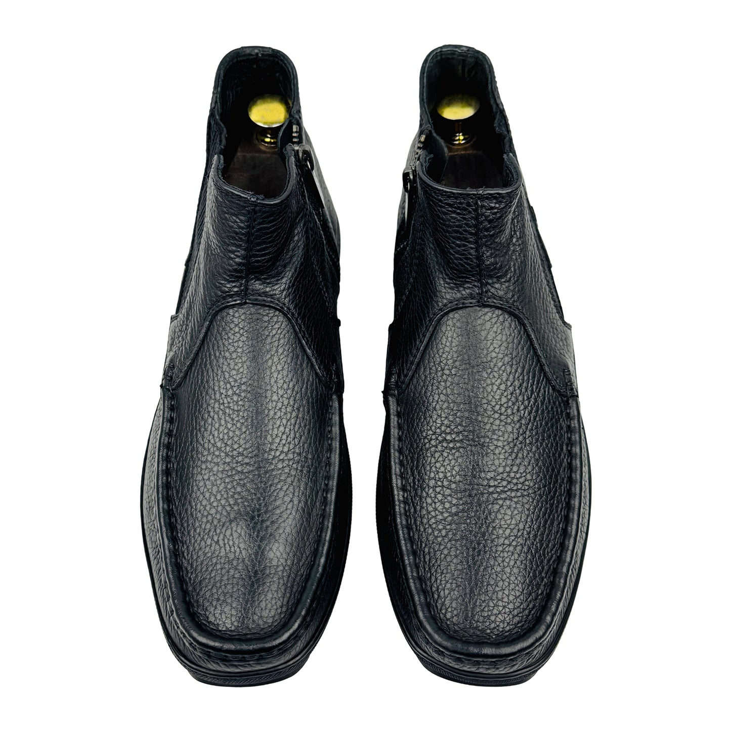 Baldinini Black Grained Leather Ankle Boots (Size 41/41.5)