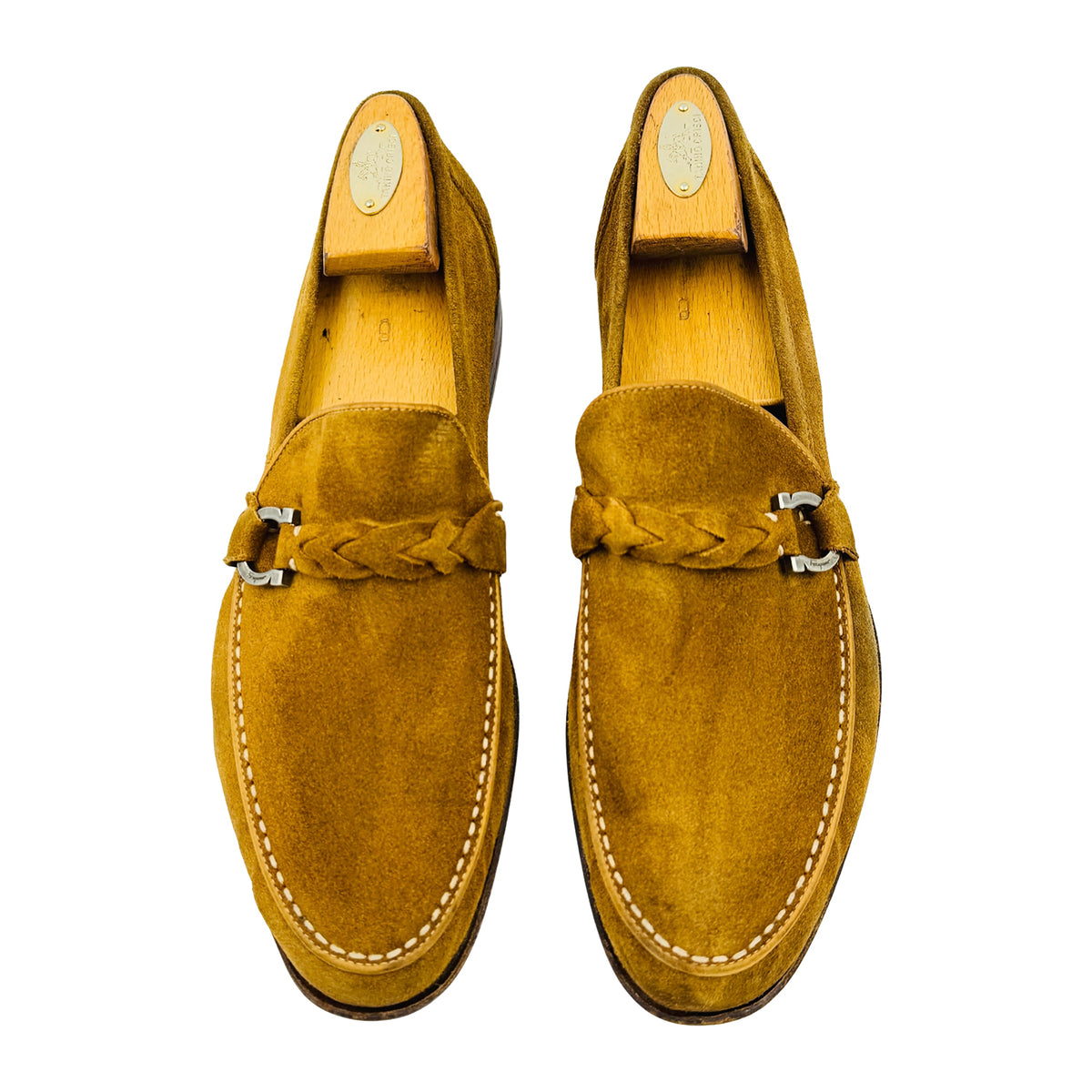 Salvatore Ferragamo Suede Gancini Loafers (Size 43.5)