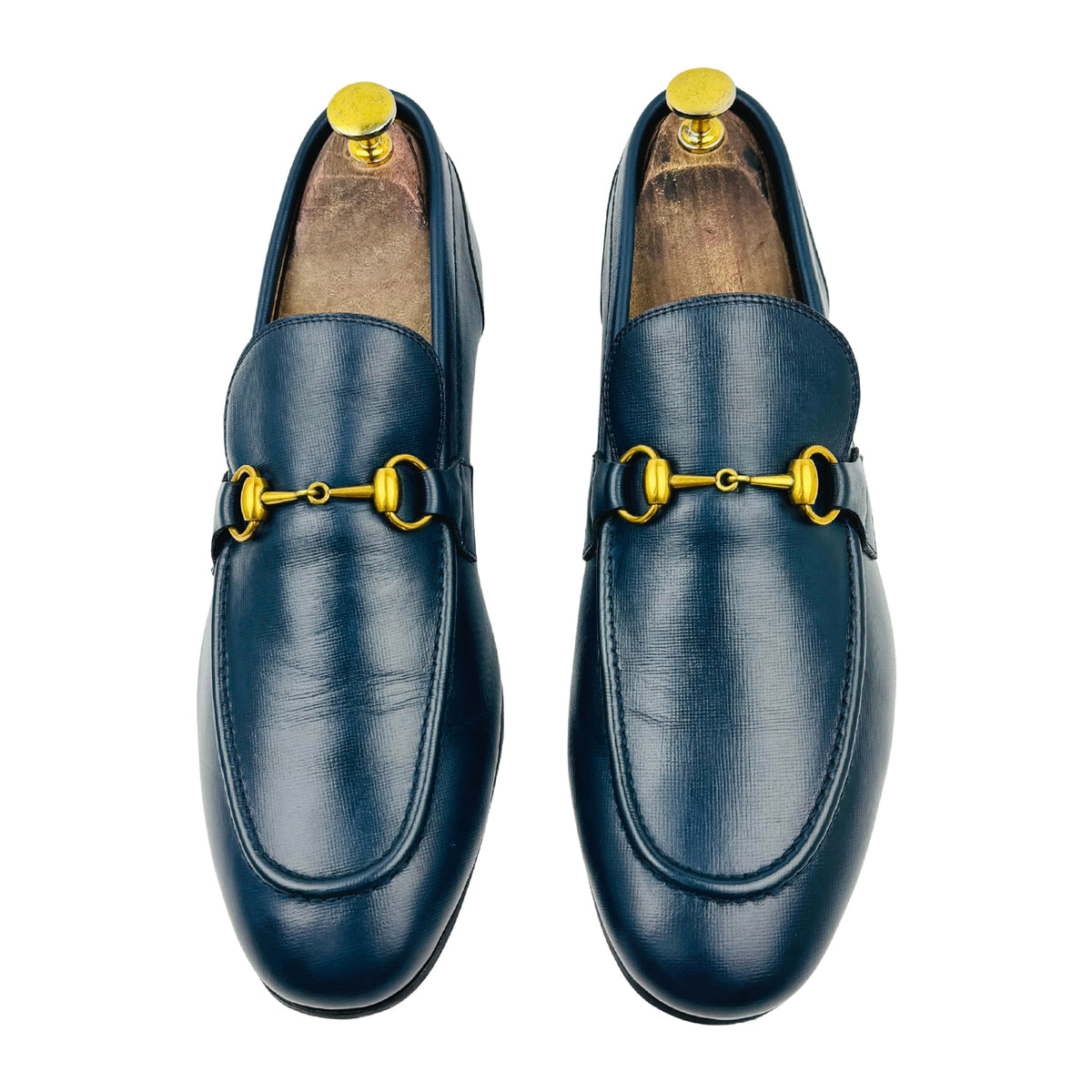 Gucci 1953 Dark Blue Leather Horsebit Loafers (Size 42) - 407318
