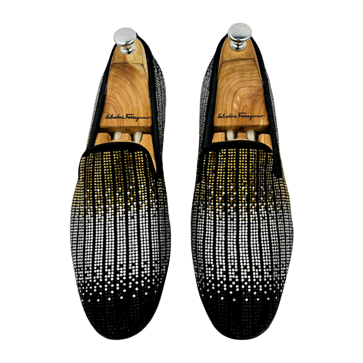 Giuseppe Zanoti Black Leather Embellished Loafers (Size 42)