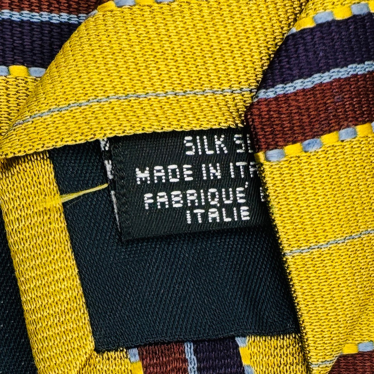 Canali Yellow 'Diagonal Stripes' Tie (Size Regular)