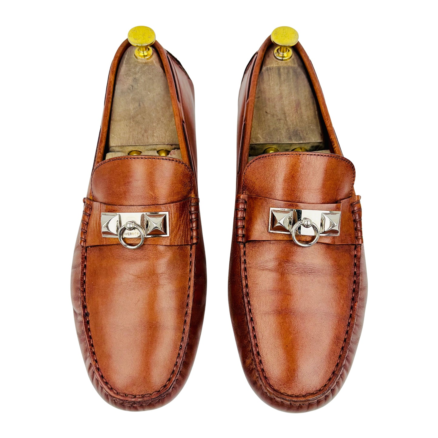 Hermès Men's Irving Smooth Calfskin Leather Loafers (Size 43)