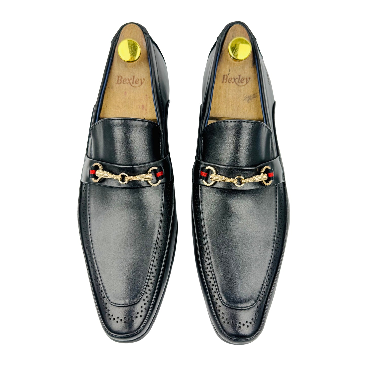 Marco Palo Men's Black Leather Loafers (Size 43)