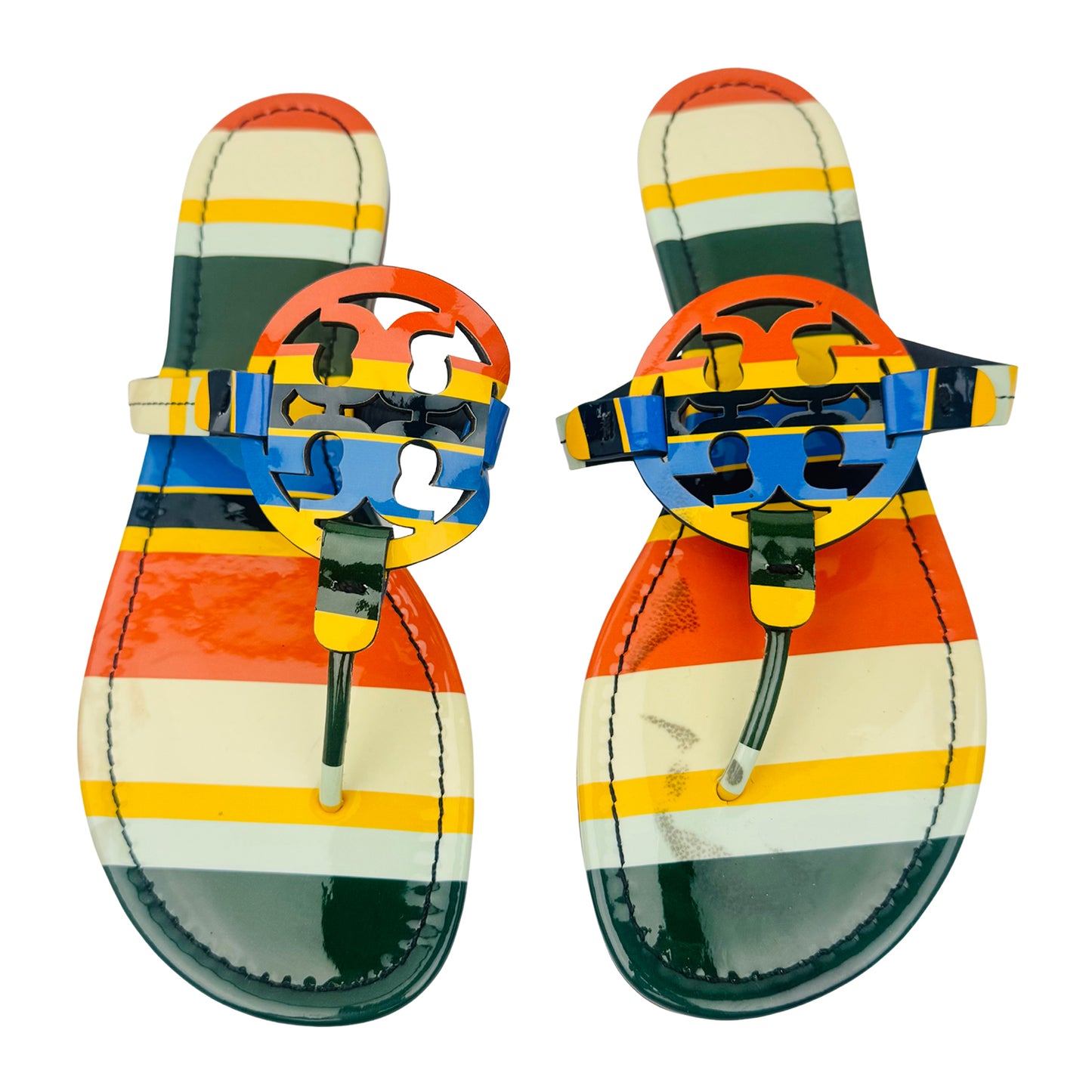 Tory Burch Miller Patent Leather Sandal Slippers (Size 41)