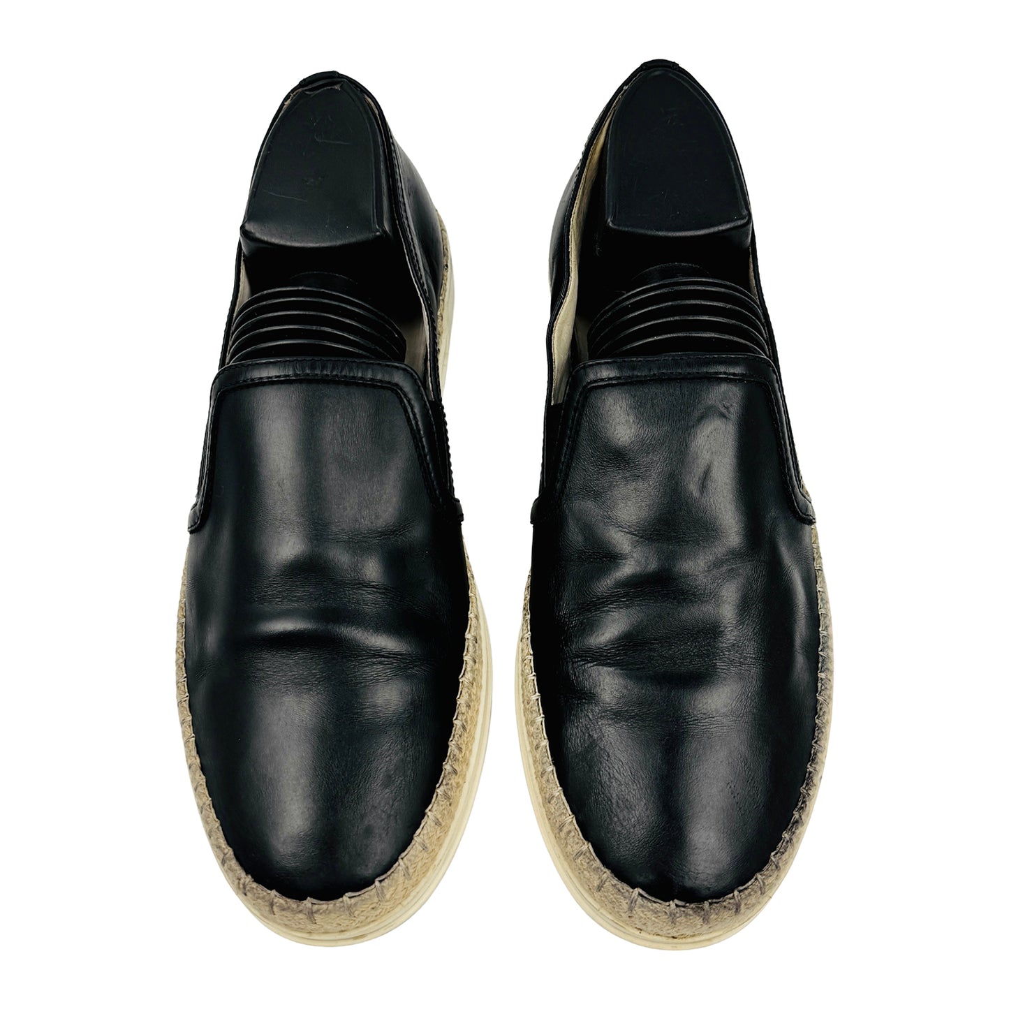 Tod's Black Leather Espadrille Shoes (Size 39/39.5)