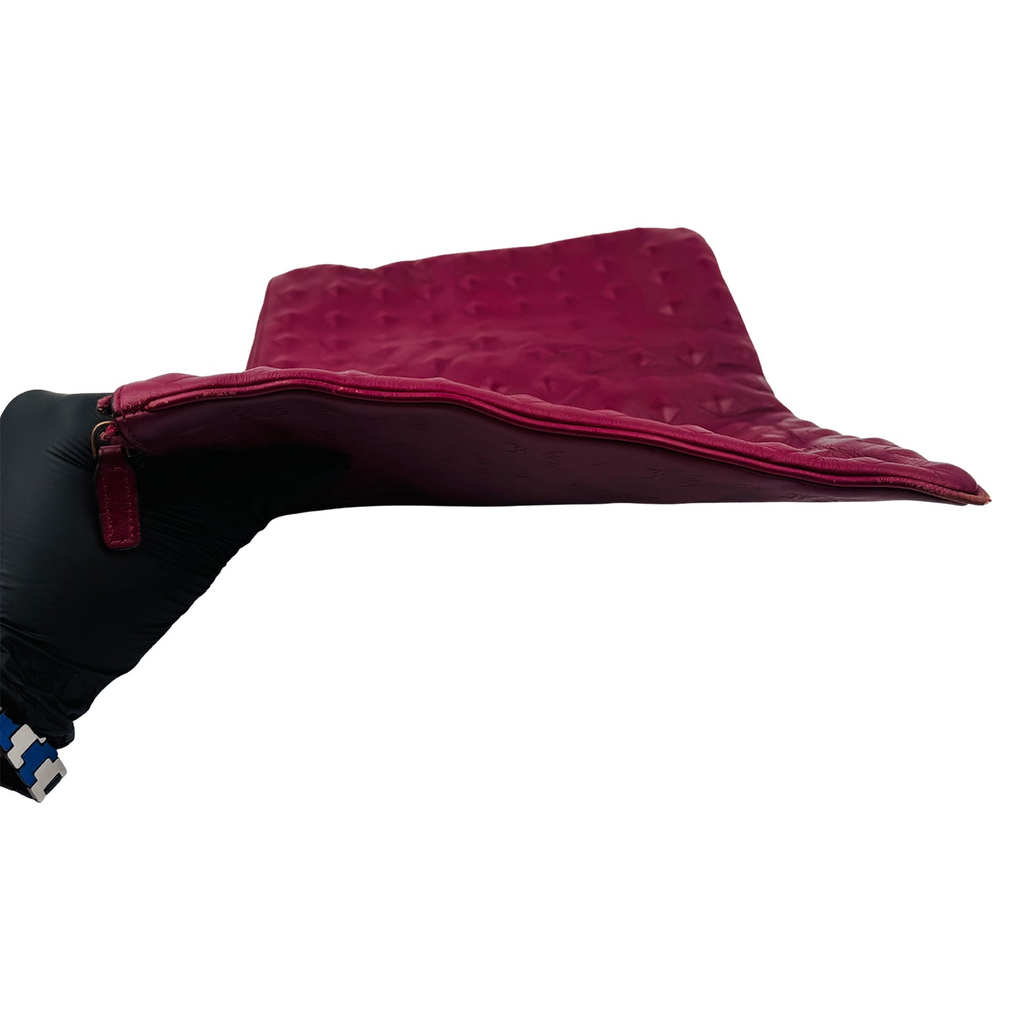 MCM Fuchsia Calf Leather Pouch Bag