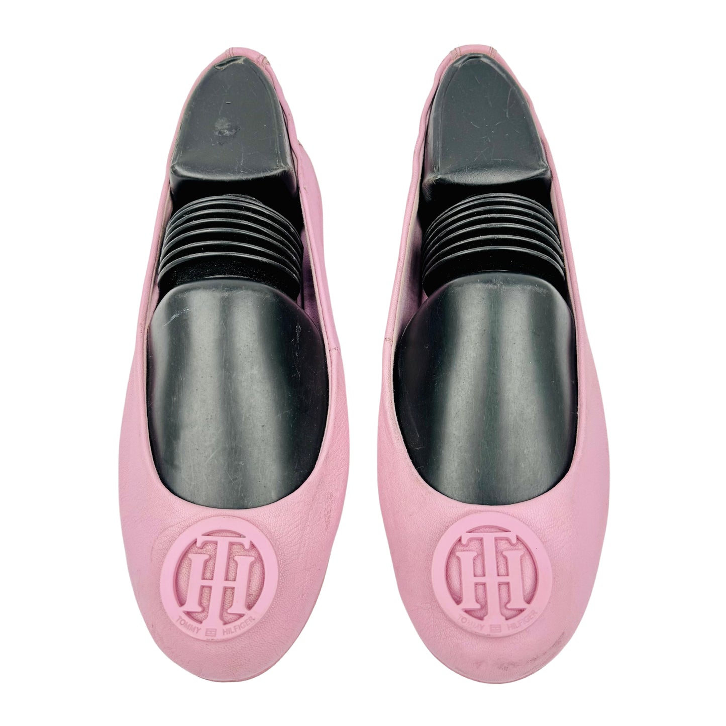 Tommy Hilfiger Women's Pink Leather Flats (Size 38)