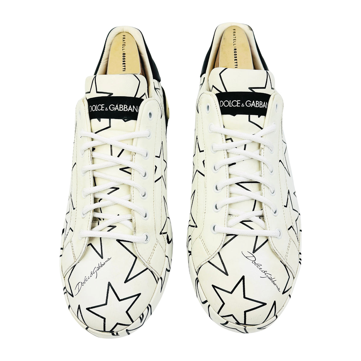Dolce & Gabbana Mixed Star Print Portofino Sneakers (Size 44) - CS1772