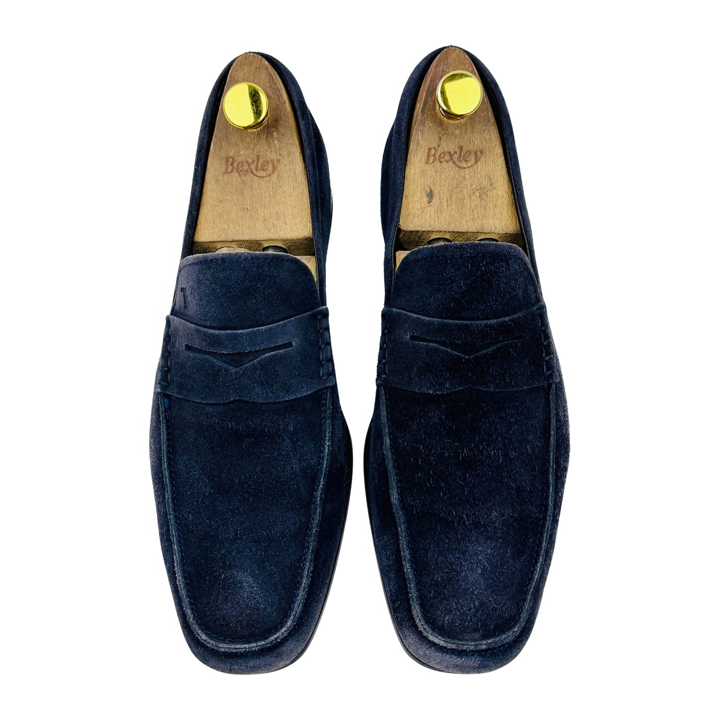 Tod's Men's Navy Suede Penny Loafers (Size 43)