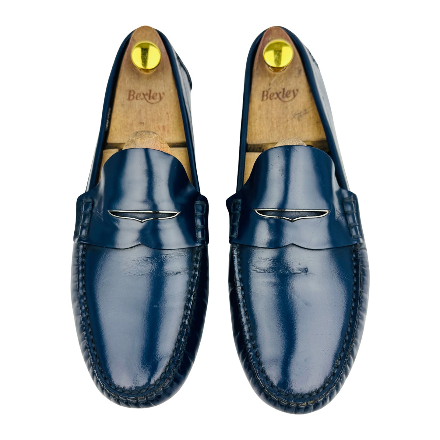 Louis Vuitton Blue Leather Italian Loafers (Size 43/43.5)