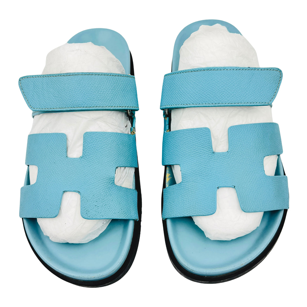 Hermes Chypre Celestial Blue Slides (Size 40) - H221830Z