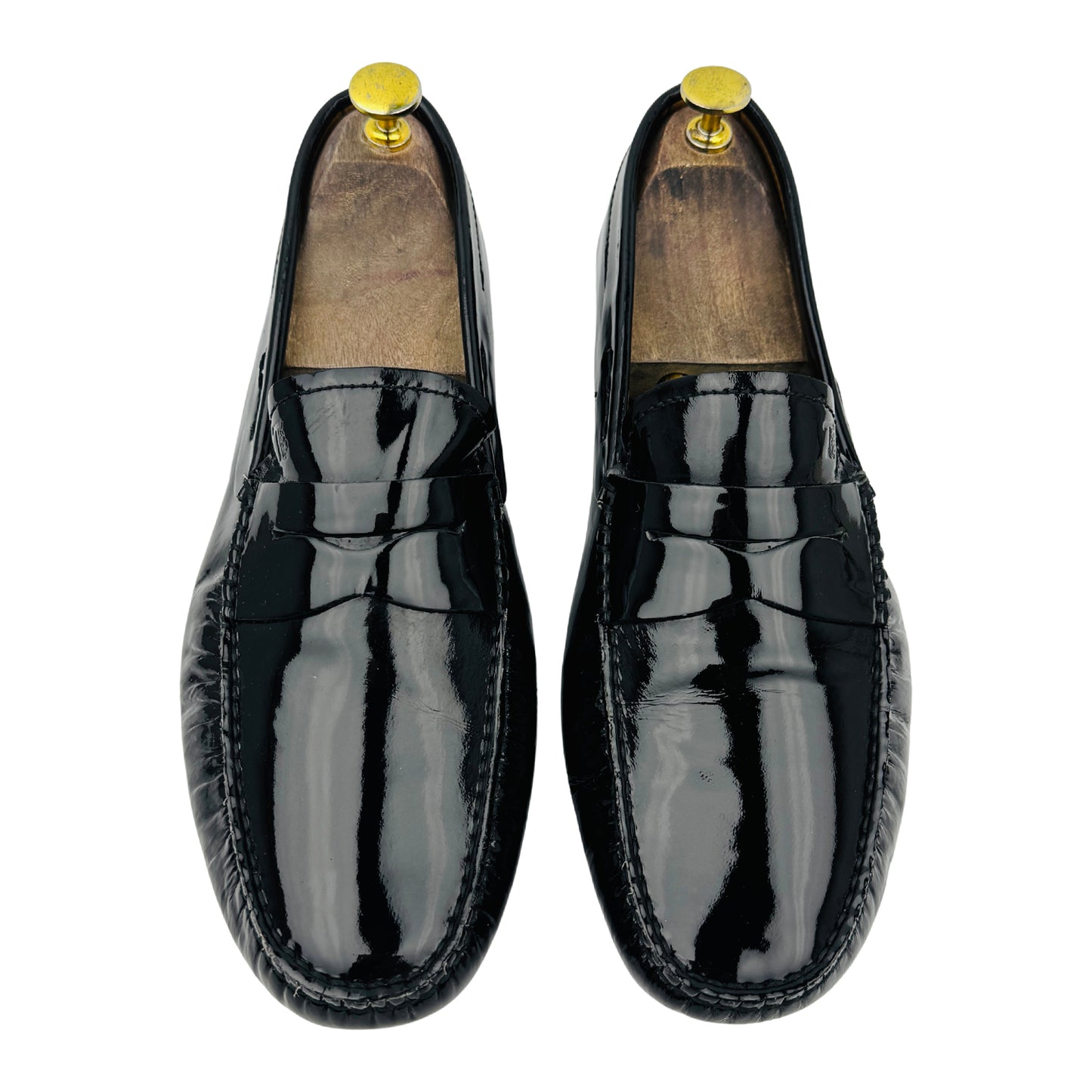 Tod's Gommino Black Patent Leather Driving Loafers (Size 43)