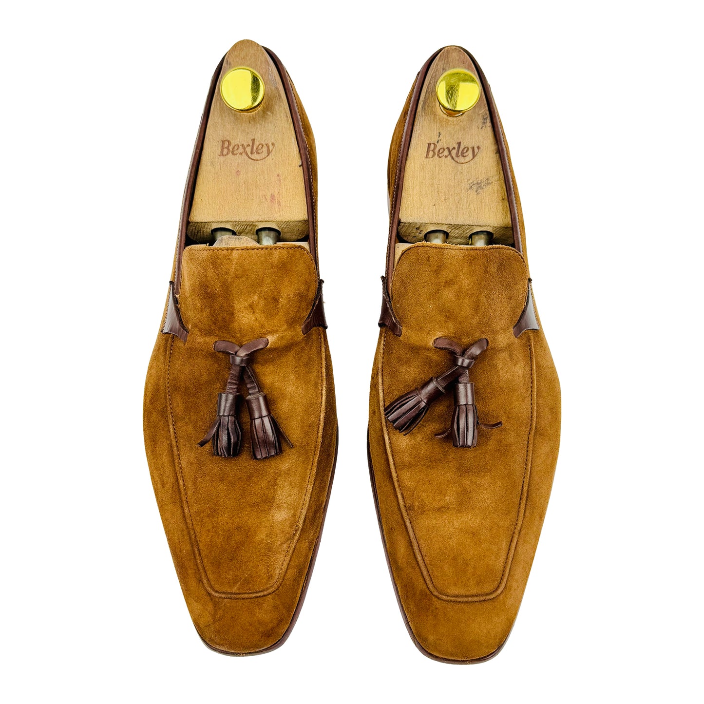 Mezlan Men's Brown Suede Tassel Loafer (Size 44/44.5)